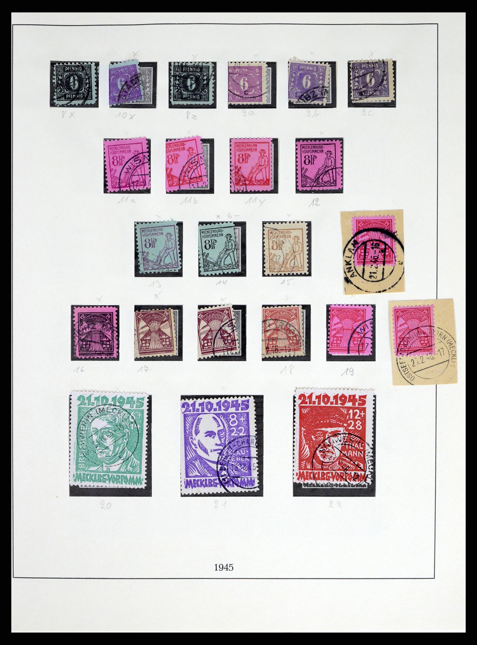 37548 004 - Postzegelverzameling 37548 Sovjet Zone 1945-1949.