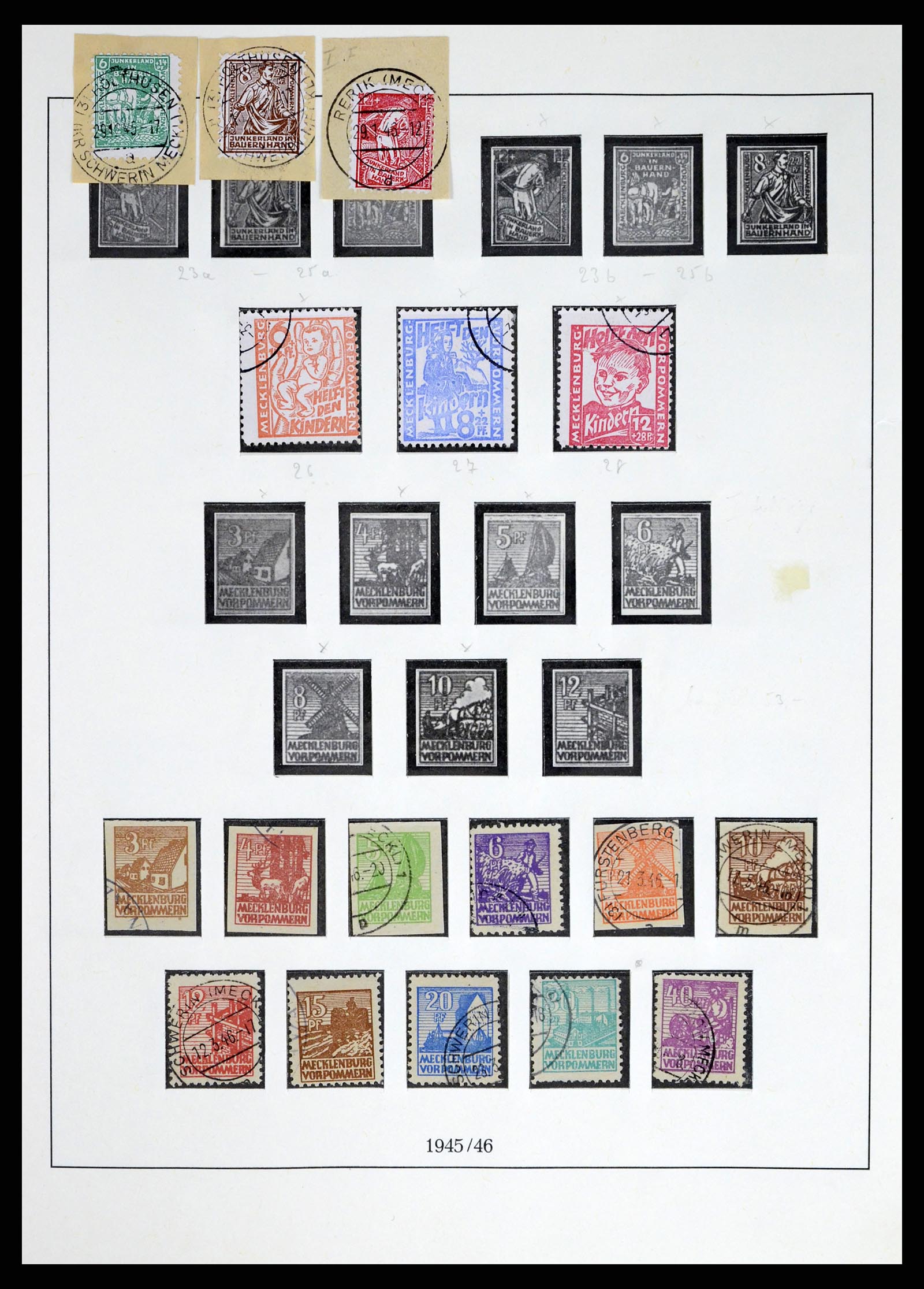 37548 006 - Postzegelverzameling 37548 Sovjet Zone 1945-1949.