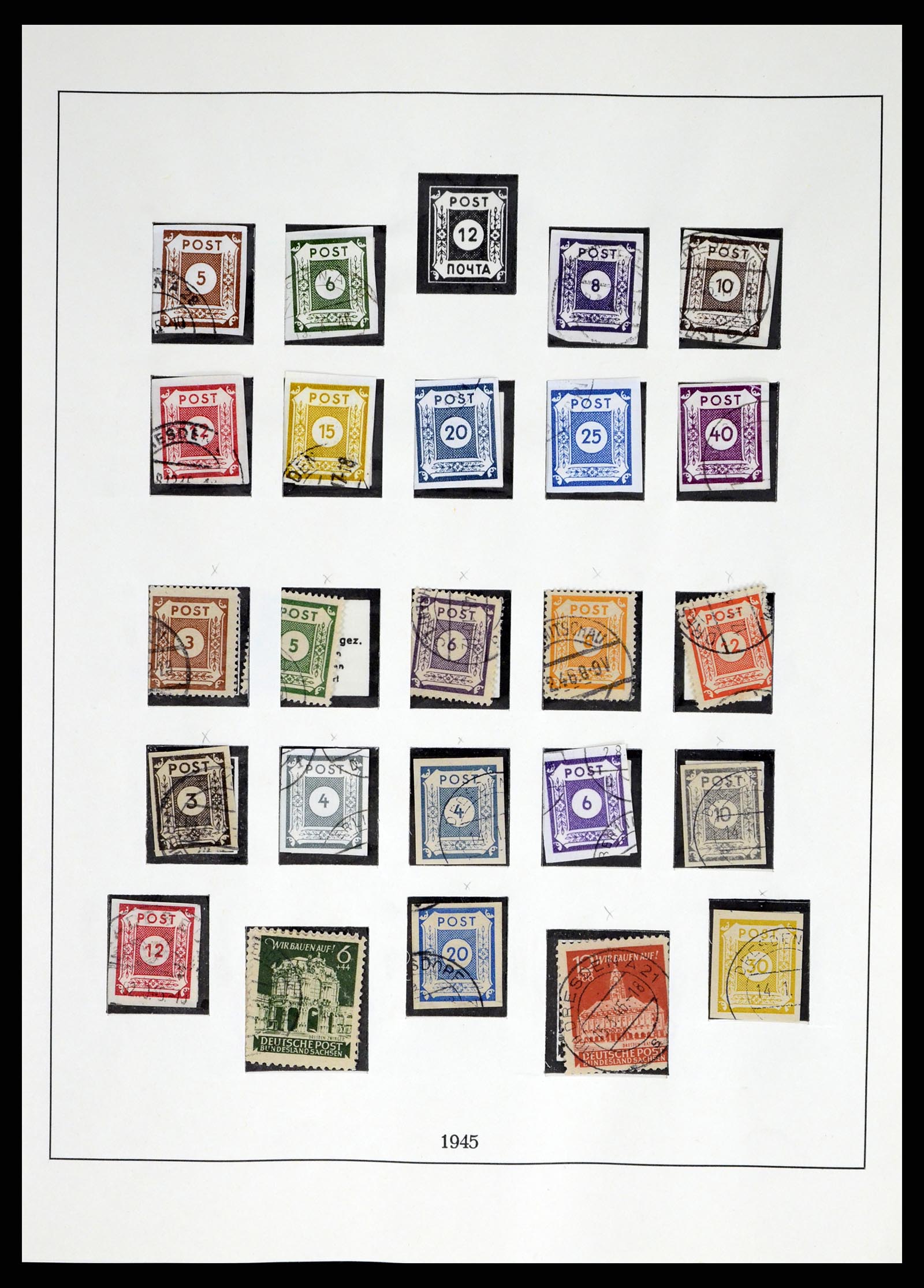 37548 008 - Postzegelverzameling 37548 Sovjet Zone 1945-1949.