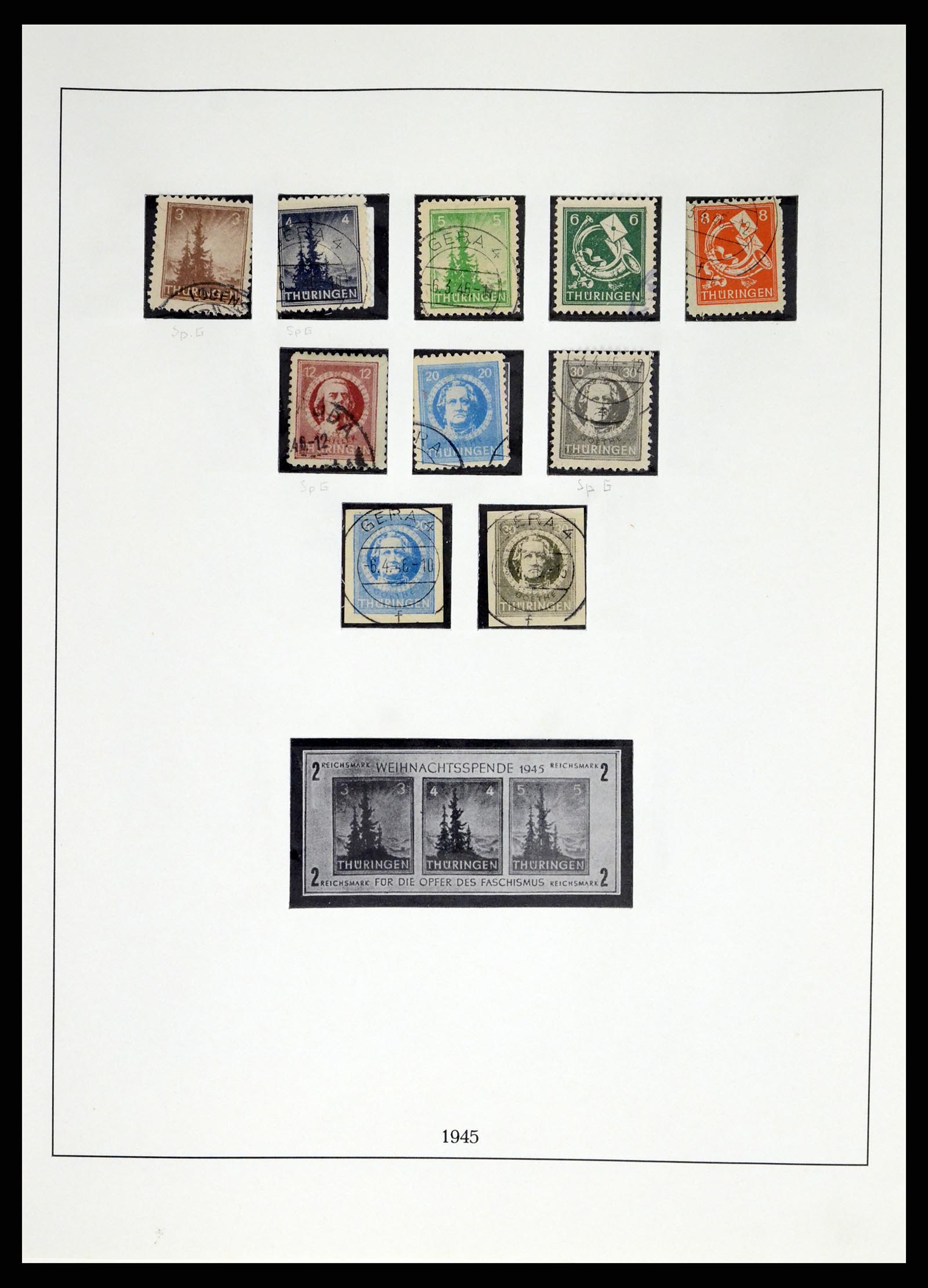 37548 015 - Postzegelverzameling 37548 Sovjet Zone 1945-1949.