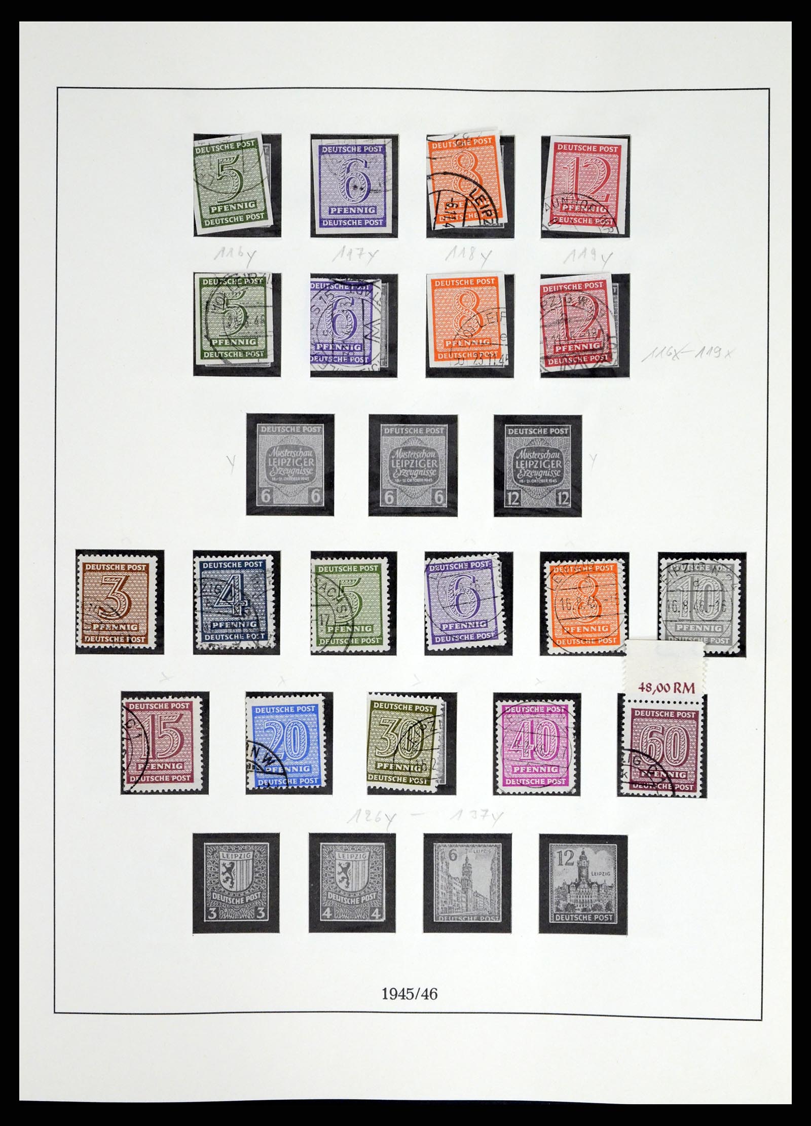 37548 025 - Postzegelverzameling 37548 Sovjet Zone 1945-1949.