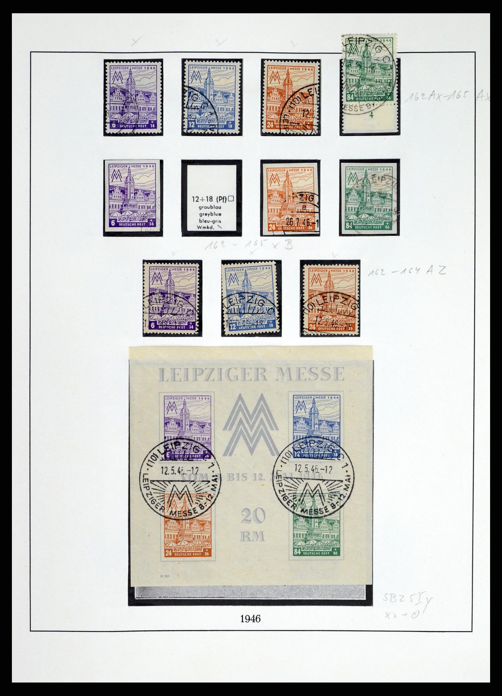 37548 033 - Postzegelverzameling 37548 Sovjet Zone 1945-1949.