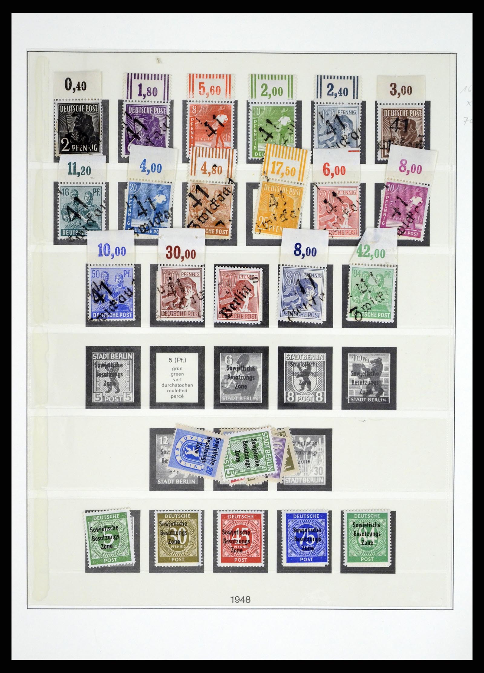 37548 034 - Stamp collection 37548 Soviet Zone 1945-1949.