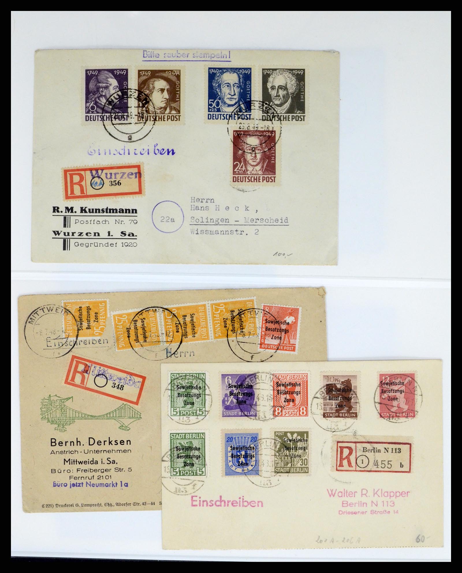 37548 037 - Postzegelverzameling 37548 Sovjet Zone 1945-1949.