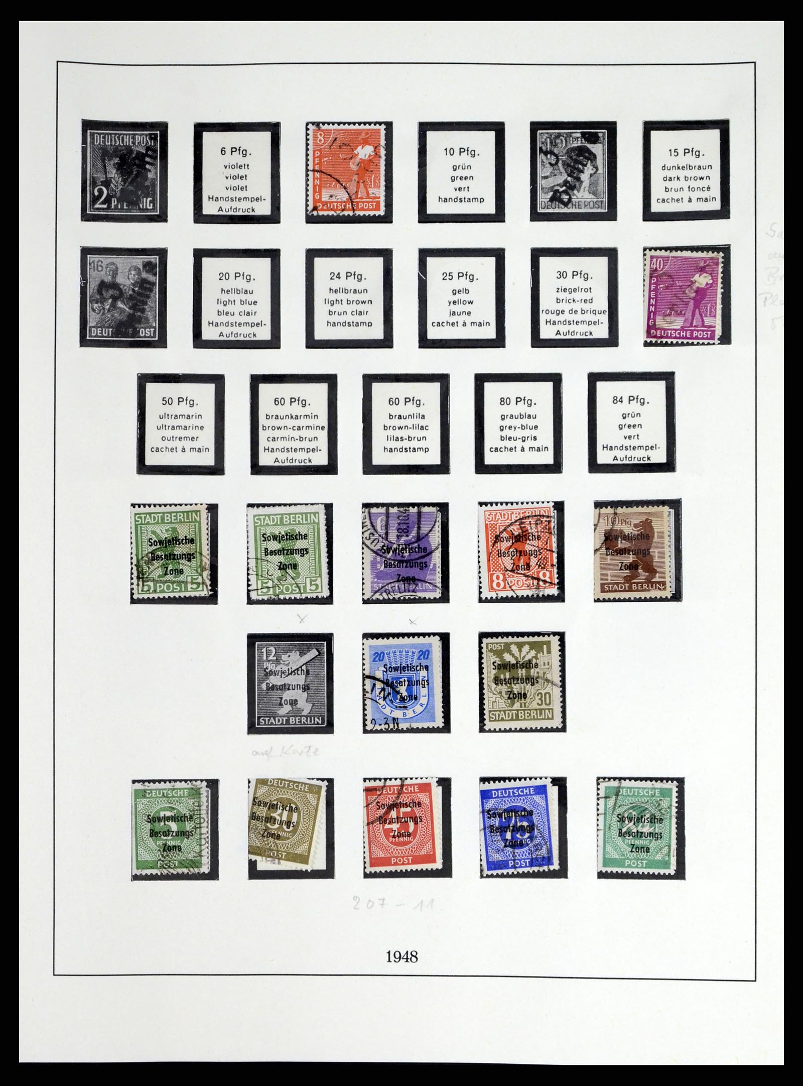 37548 038 - Postzegelverzameling 37548 Sovjet Zone 1945-1949.
