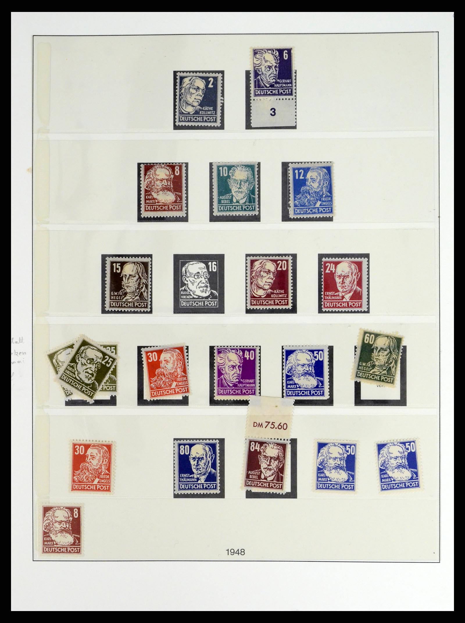 37548 043 - Postzegelverzameling 37548 Sovjet Zone 1945-1949.