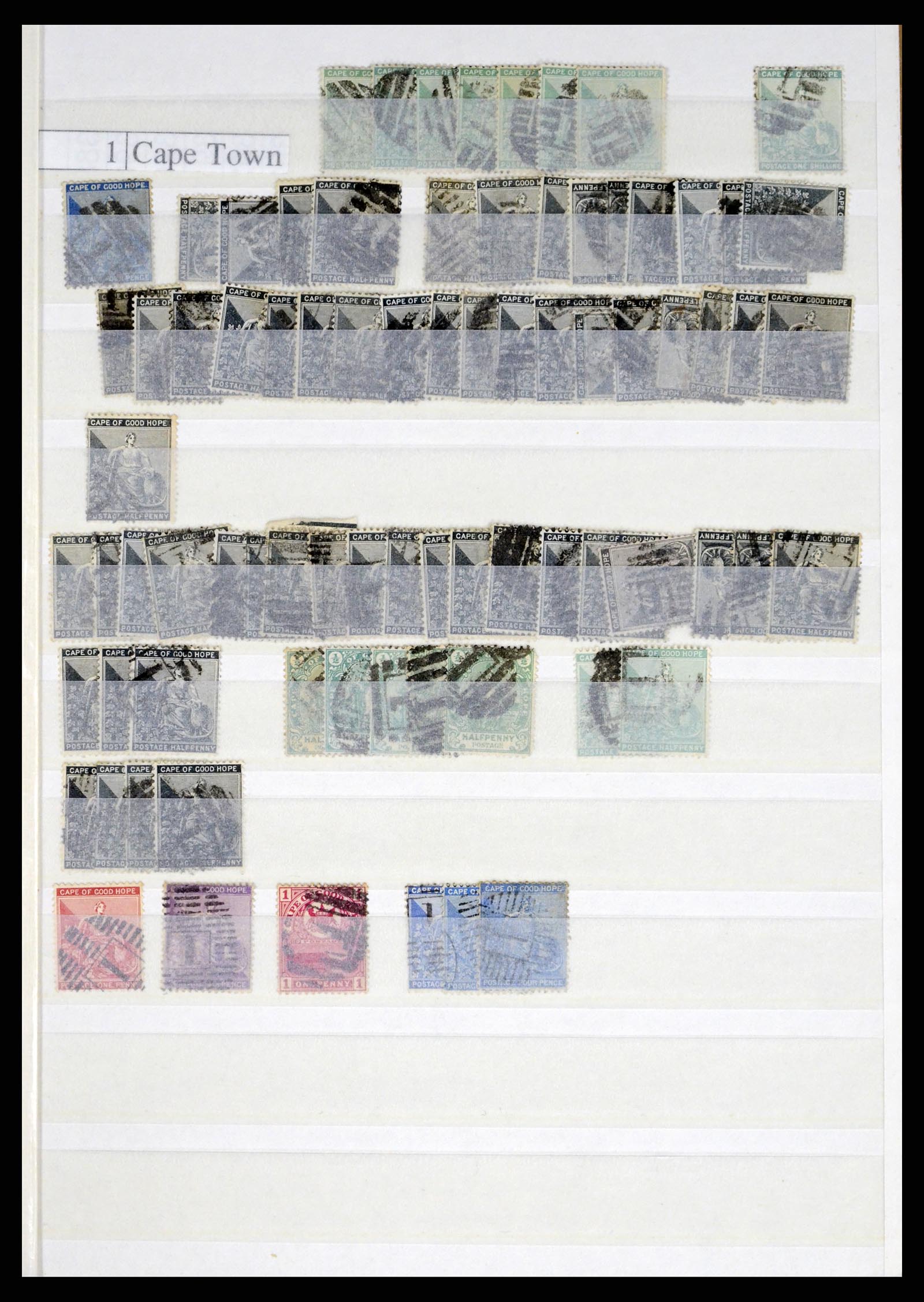 37549 001 - Postzegelverzameling 37549 Kaap de Goede Hoop stempels 1890-1910.
