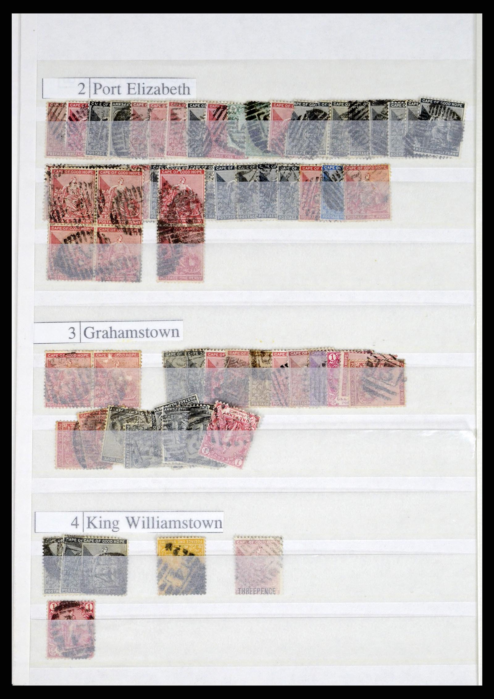 37549 002 - Postzegelverzameling 37549 Kaap de Goede Hoop stempels 1890-1910.