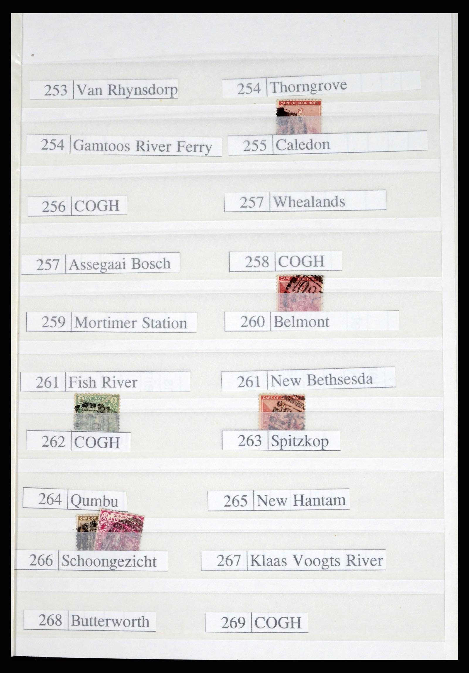 37549 017 - Postzegelverzameling 37549 Kaap de Goede Hoop stempels 1890-1910.