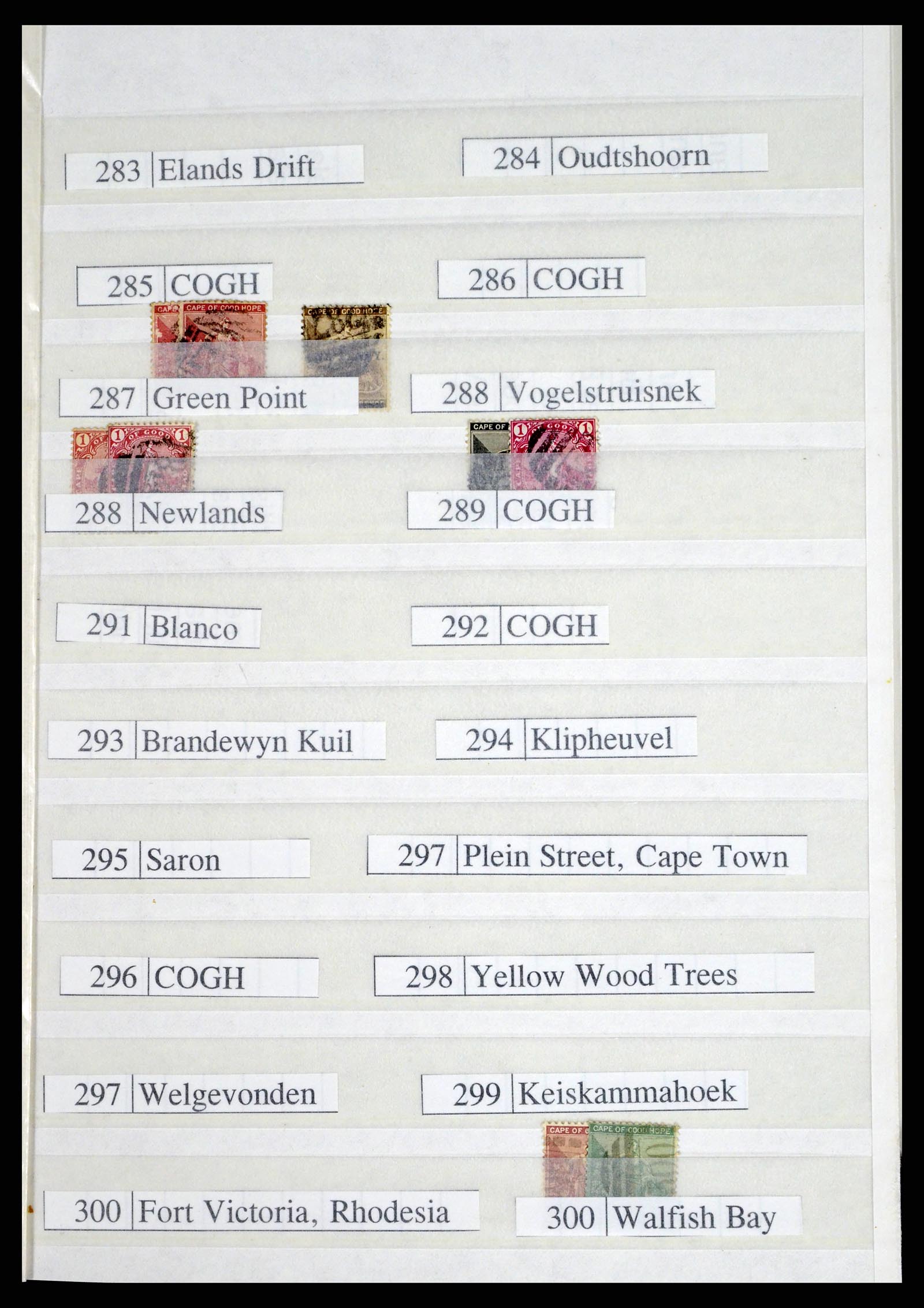 37549 019 - Postzegelverzameling 37549 Kaap de Goede Hoop stempels 1890-1910.