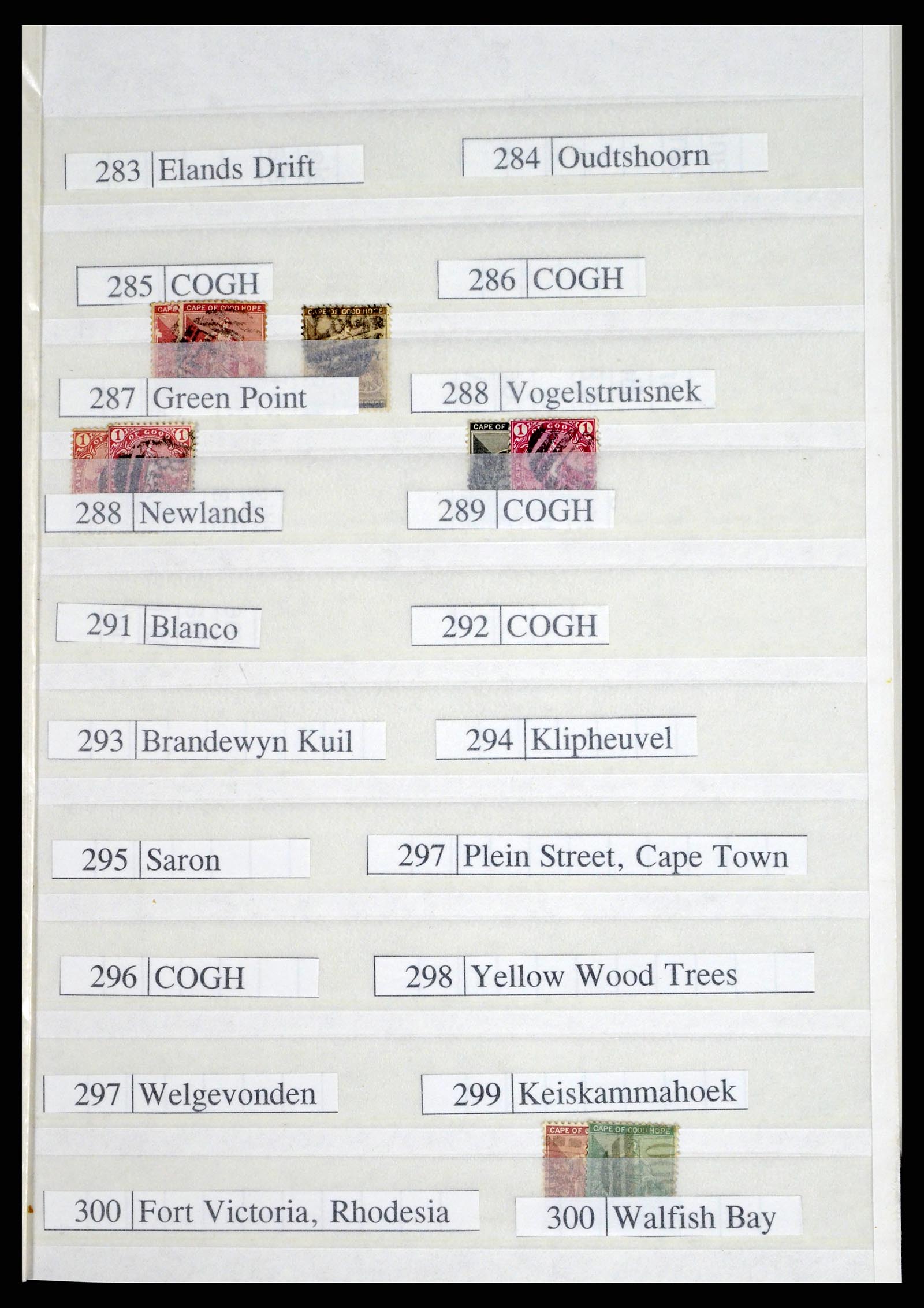 37549 019 - Stamp collection 37549 Cape of Good Hope cancels 1890-1910.