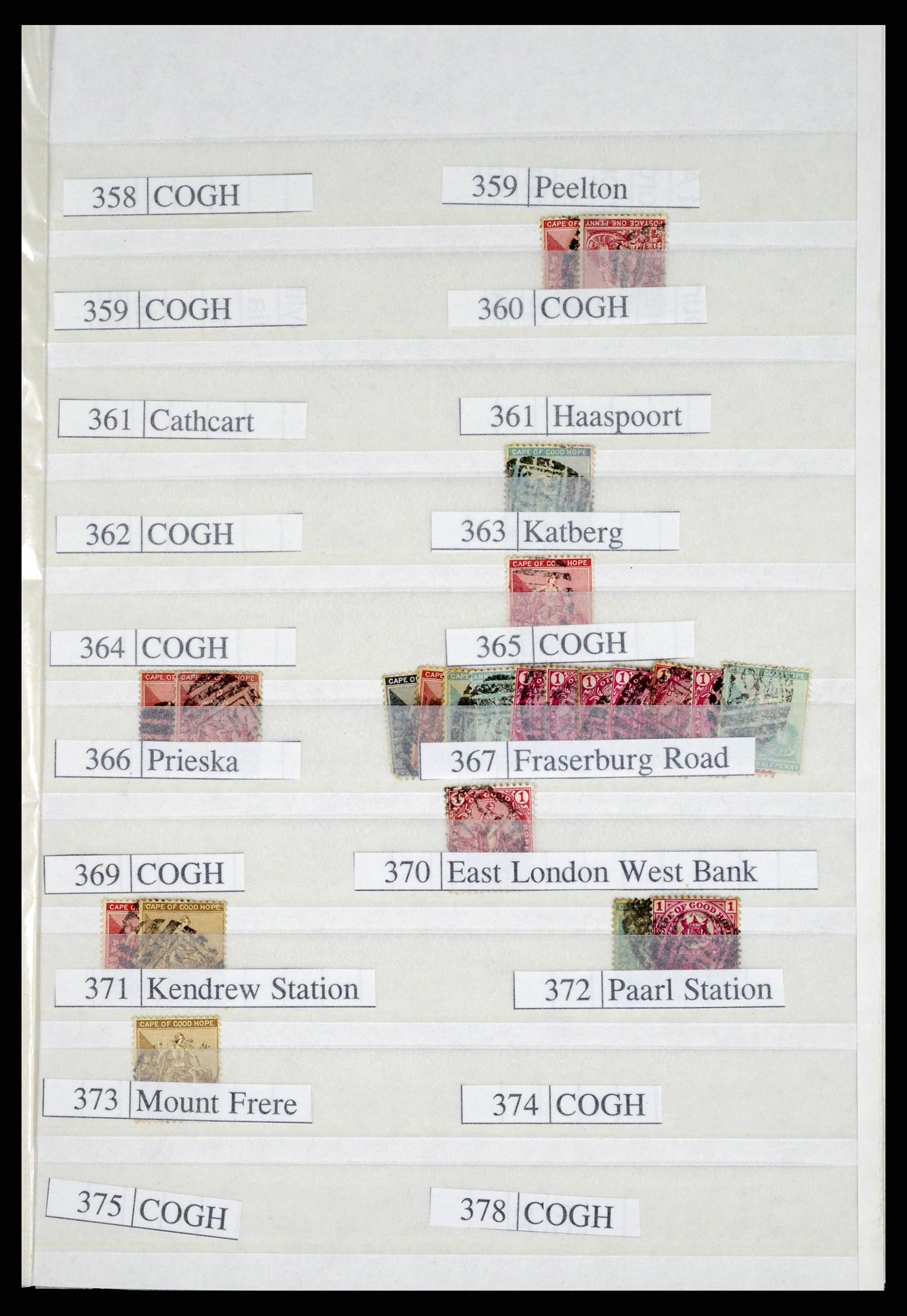 37549 023 - Postzegelverzameling 37549 Kaap de Goede Hoop stempels 1890-1910.