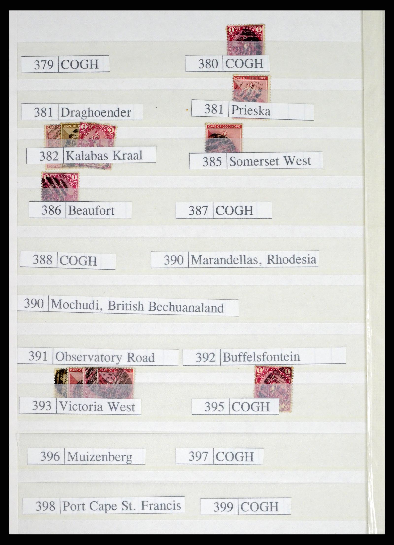 37549 024 - Stamp collection 37549 Cape of Good Hope cancels 1890-1910.