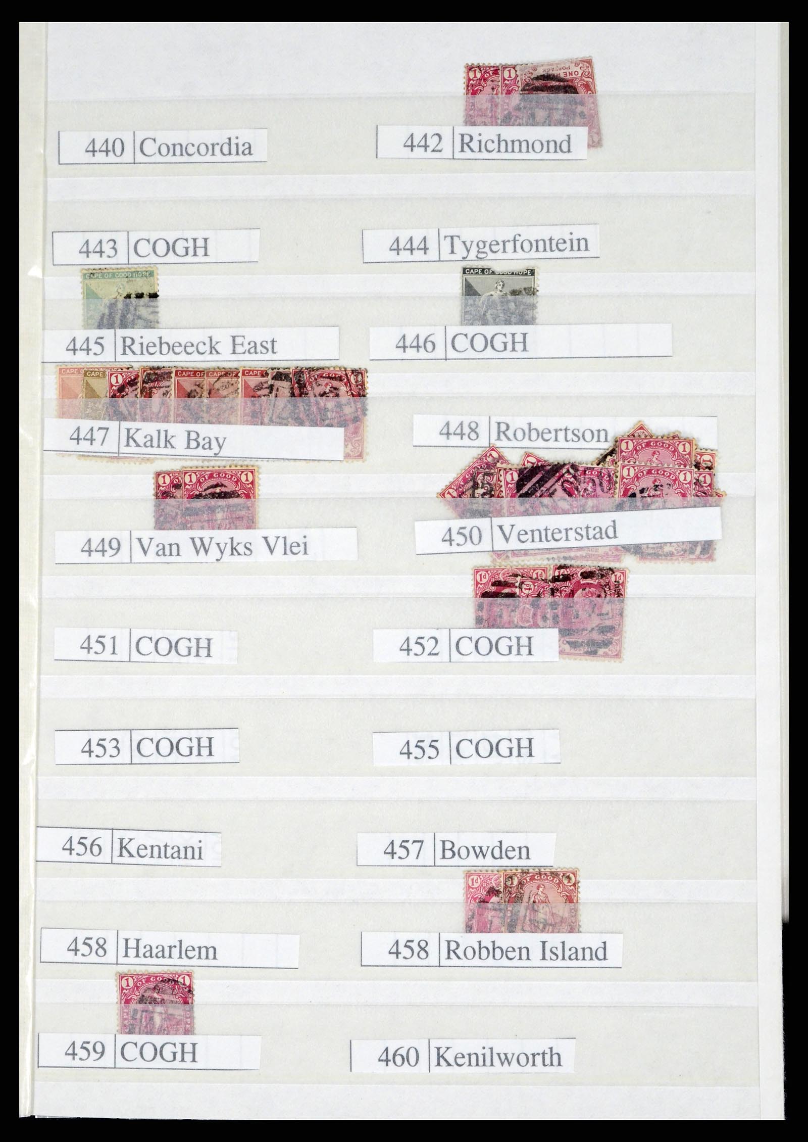 37549 027 - Stamp collection 37549 Cape of Good Hope cancels 1890-1910.