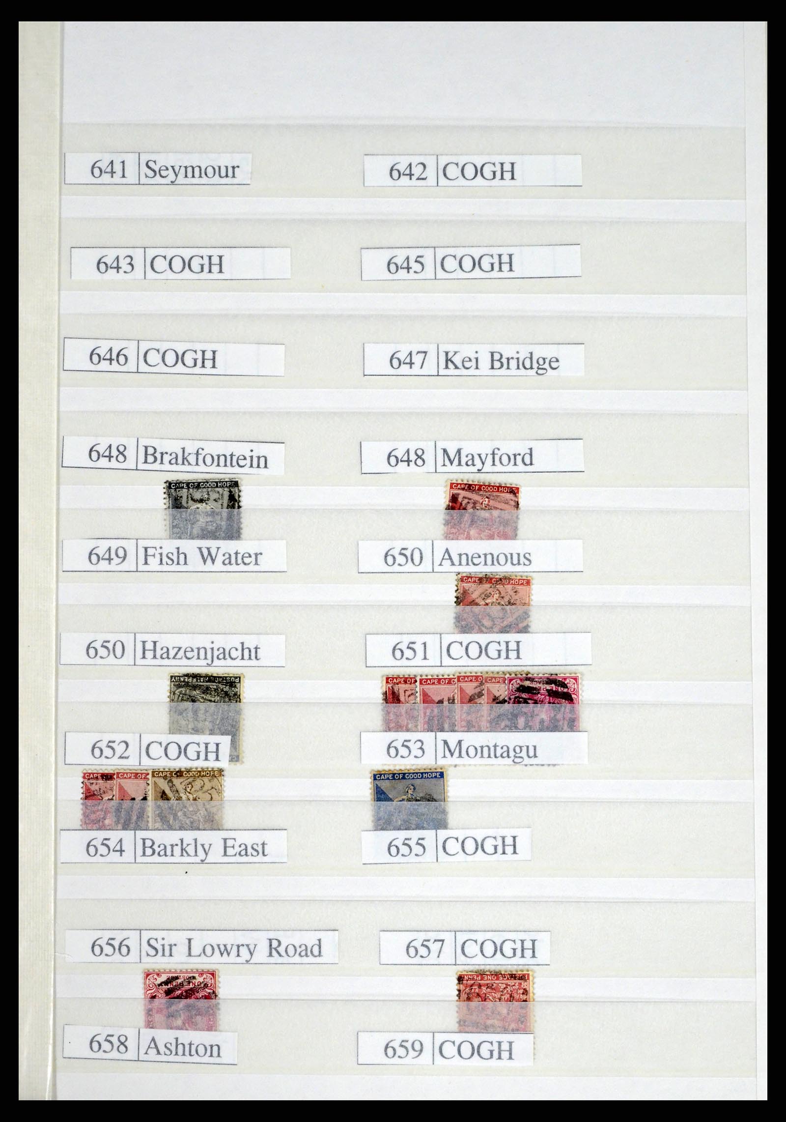 37549 037 - Stamp collection 37549 Cape of Good Hope cancels 1890-1910.