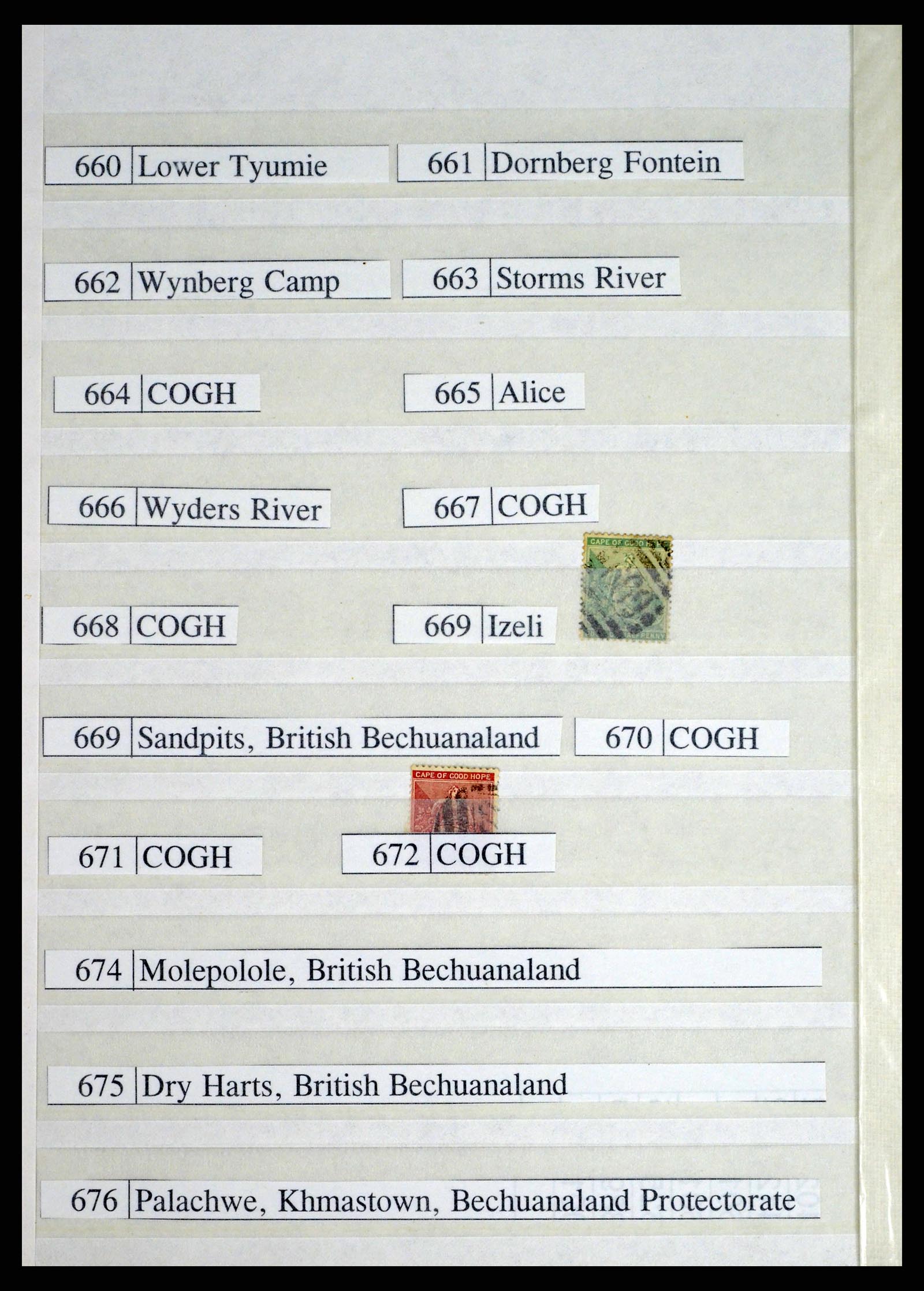 37549 038 - Postzegelverzameling 37549 Kaap de Goede Hoop stempels 1890-1910.