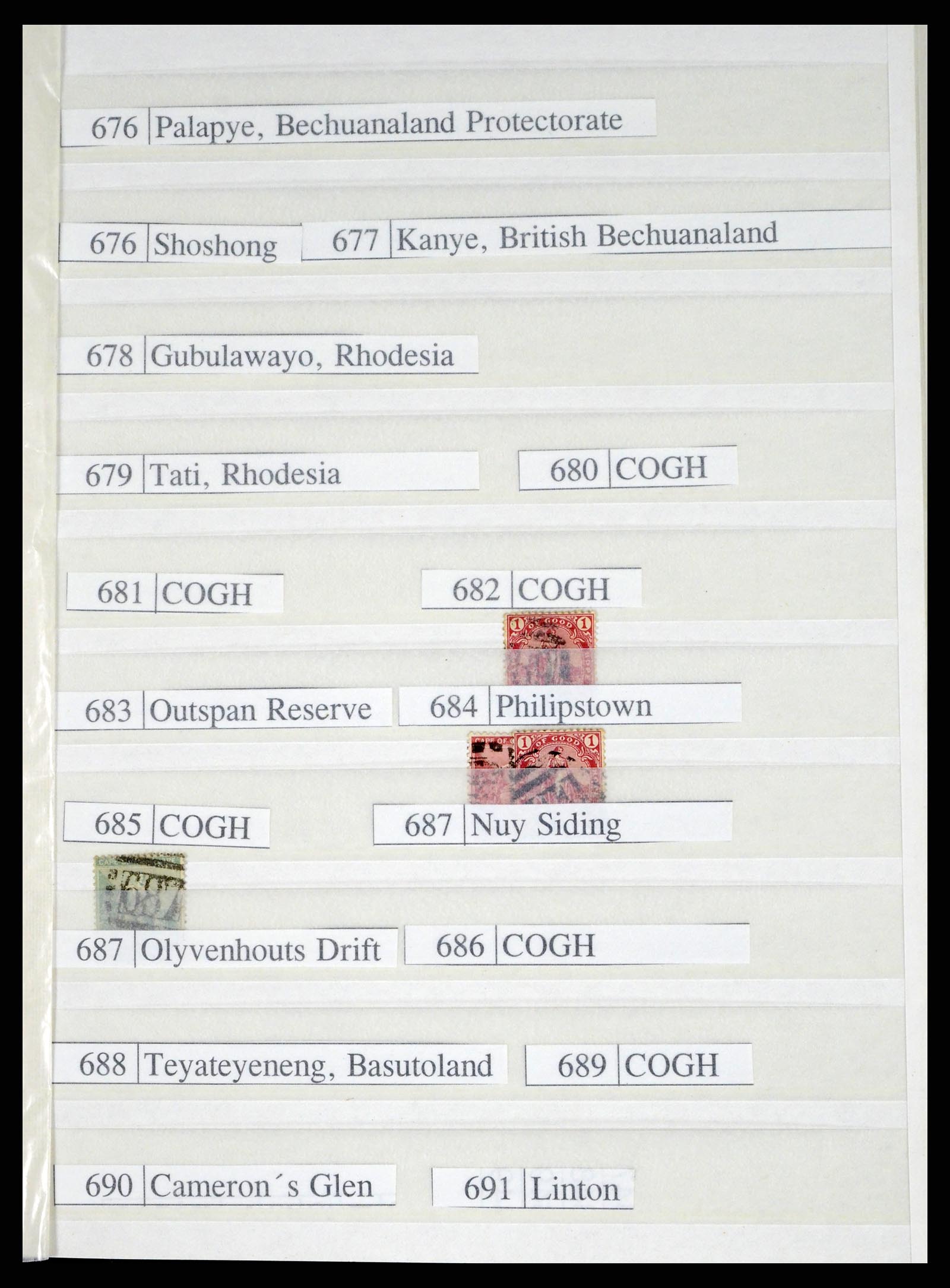 37549 039 - Postzegelverzameling 37549 Kaap de Goede Hoop stempels 1890-1910.