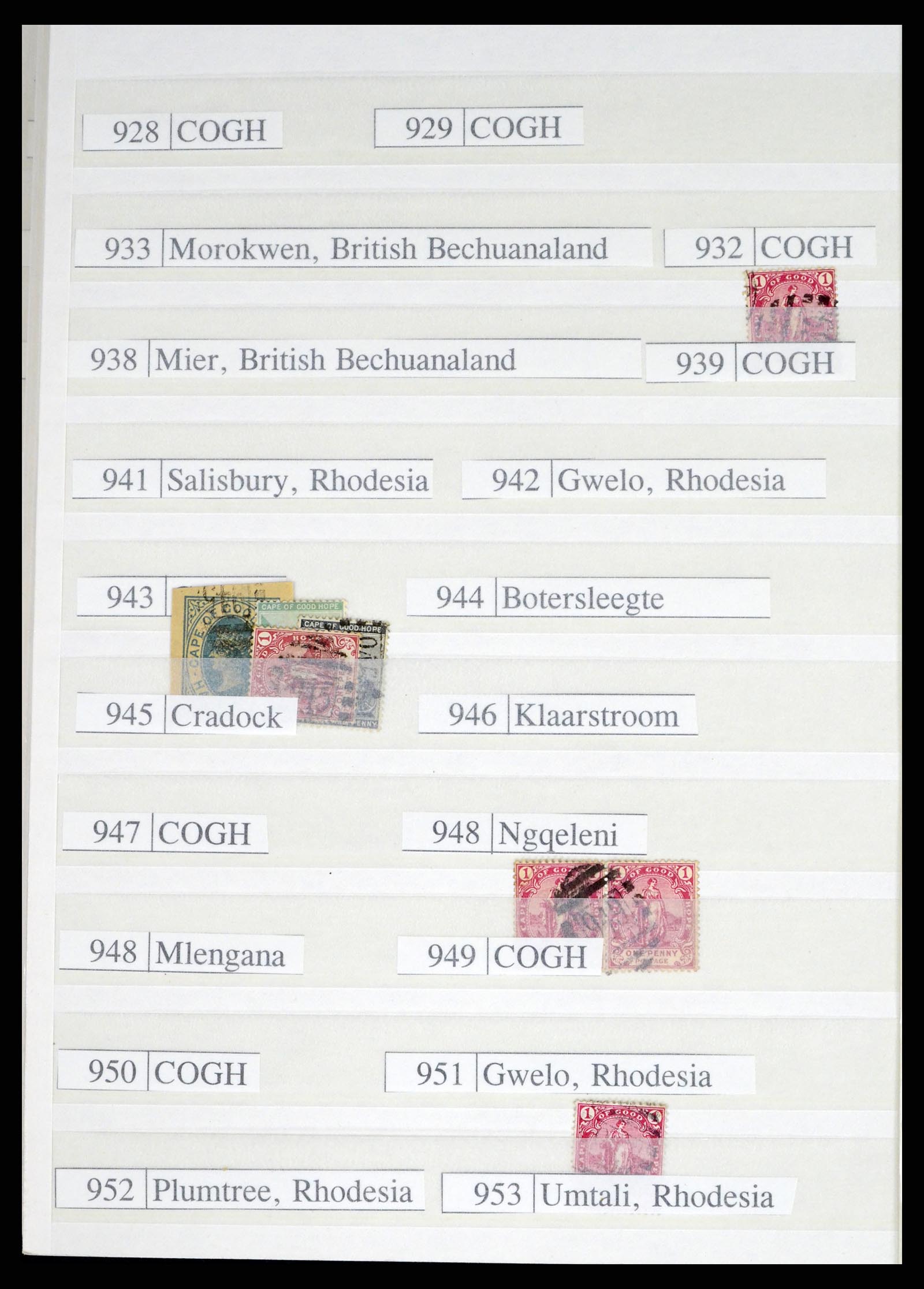 37549 050 - Postzegelverzameling 37549 Kaap de Goede Hoop stempels 1890-1910.