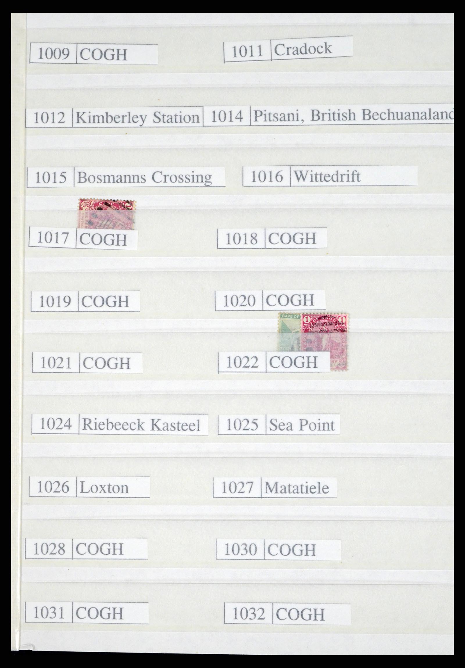 37549 053 - Postzegelverzameling 37549 Kaap de Goede Hoop stempels 1890-1910.