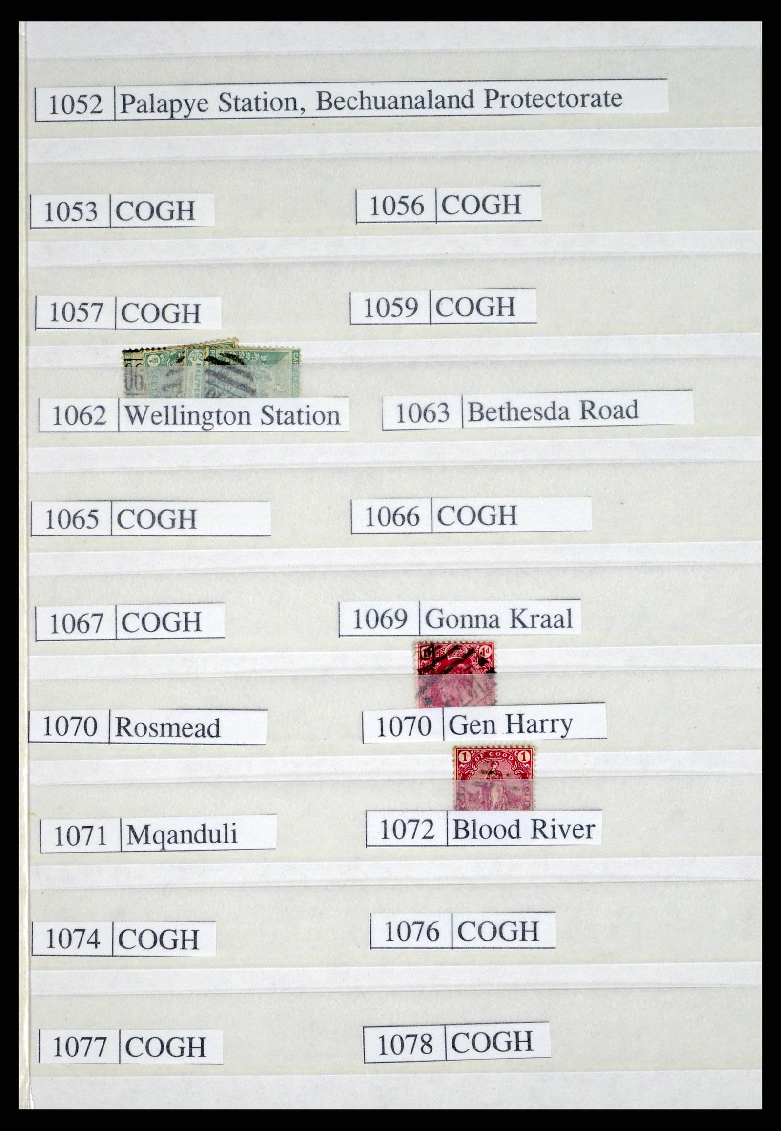 37549 054 - Postzegelverzameling 37549 Kaap de Goede Hoop stempels 1890-1910.