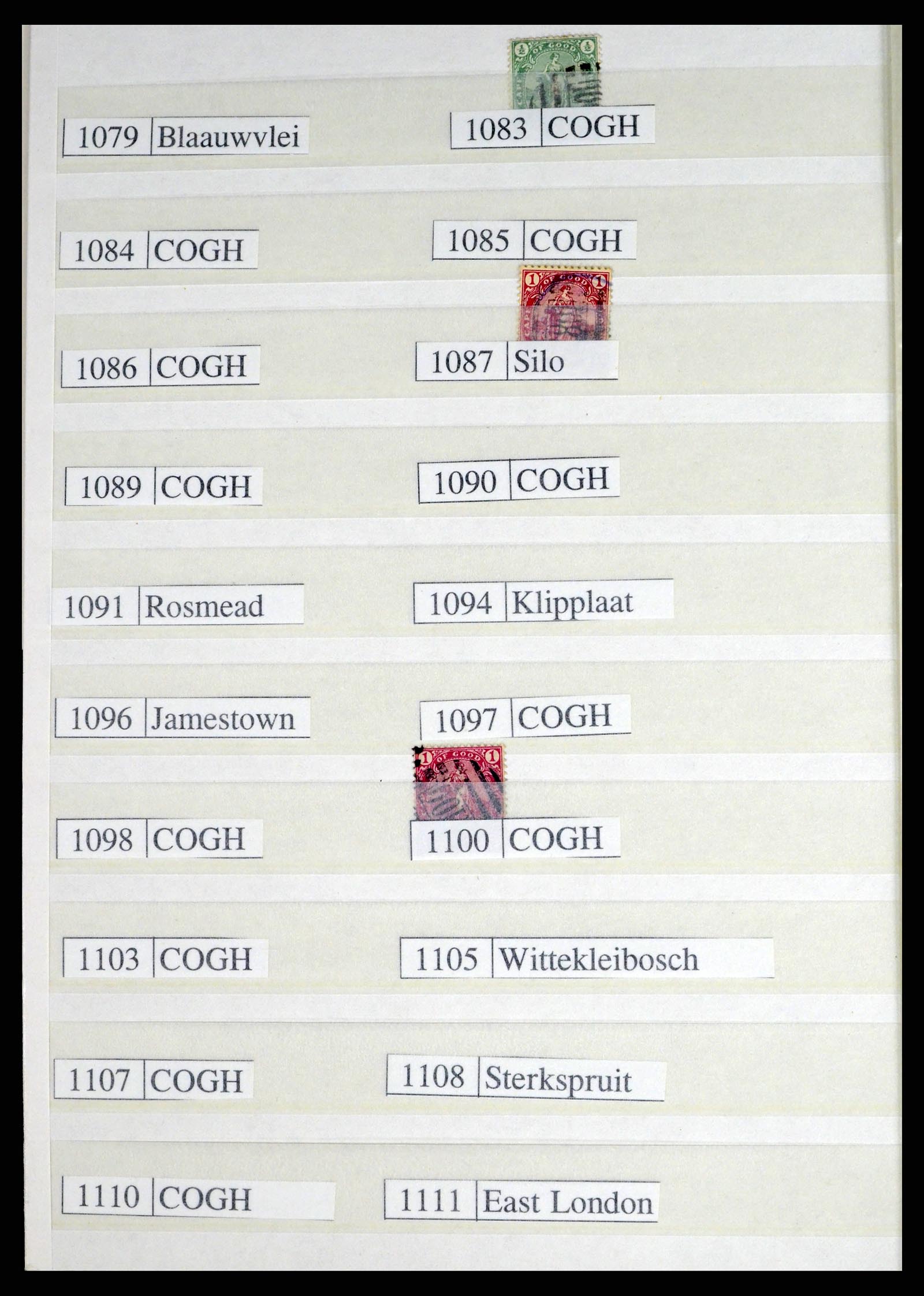 37549 055 - Postzegelverzameling 37549 Kaap de Goede Hoop stempels 1890-1910.