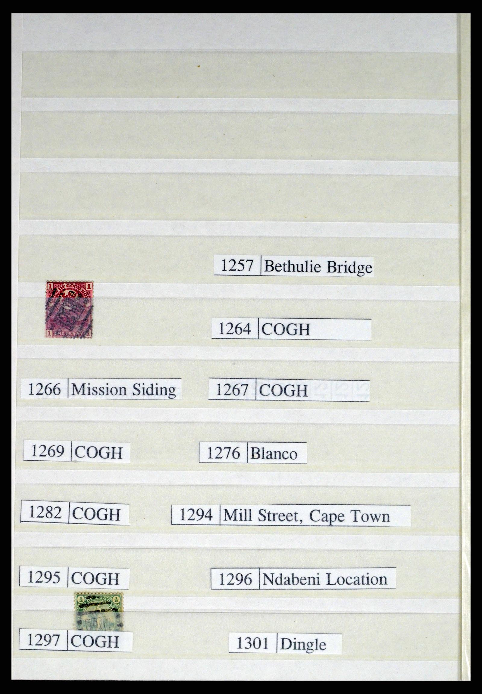 37549 059 - Postzegelverzameling 37549 Kaap de Goede Hoop stempels 1890-1910.