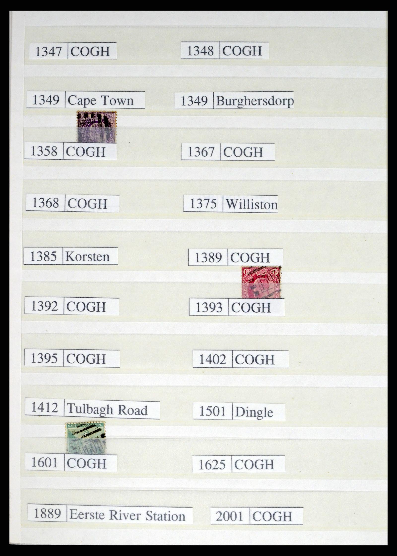 37549 061 - Postzegelverzameling 37549 Kaap de Goede Hoop stempels 1890-1910.