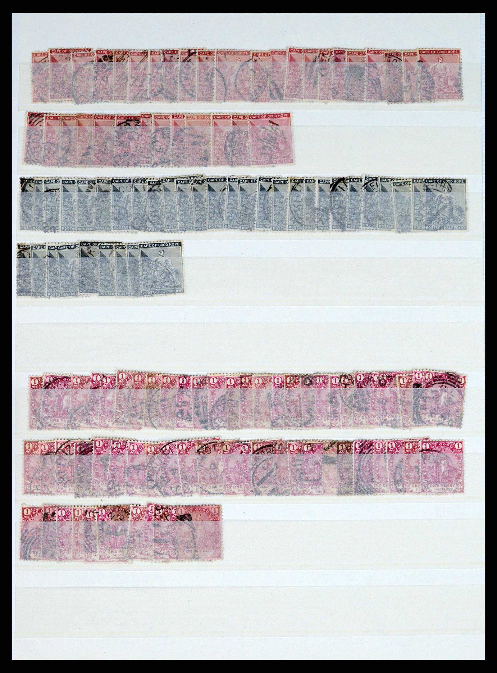 37549 077 - Postzegelverzameling 37549 Kaap de Goede Hoop stempels 1890-1910.