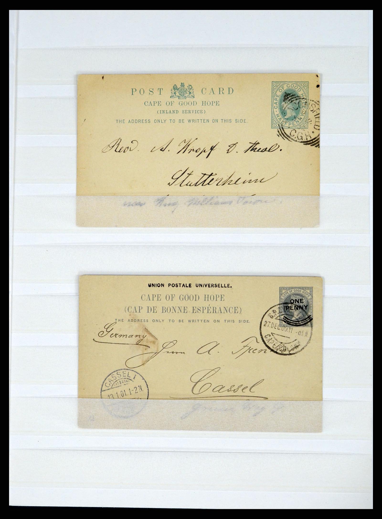 37549 079 - Postzegelverzameling 37549 Kaap de Goede Hoop stempels 1890-1910.