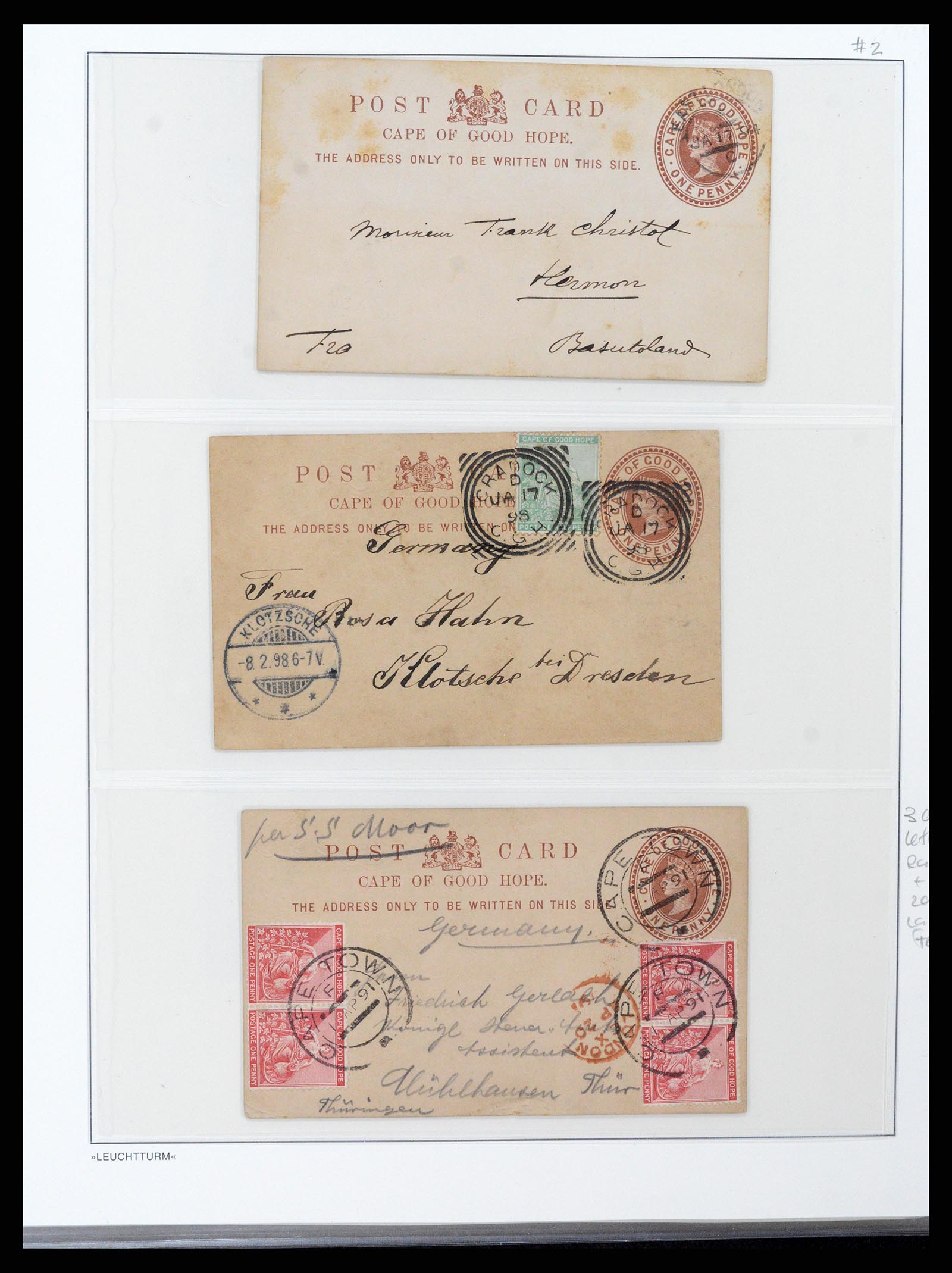 37550 020 - Postzegelverzameling 37550 Kaap de Goede Hoop 1852-1910.