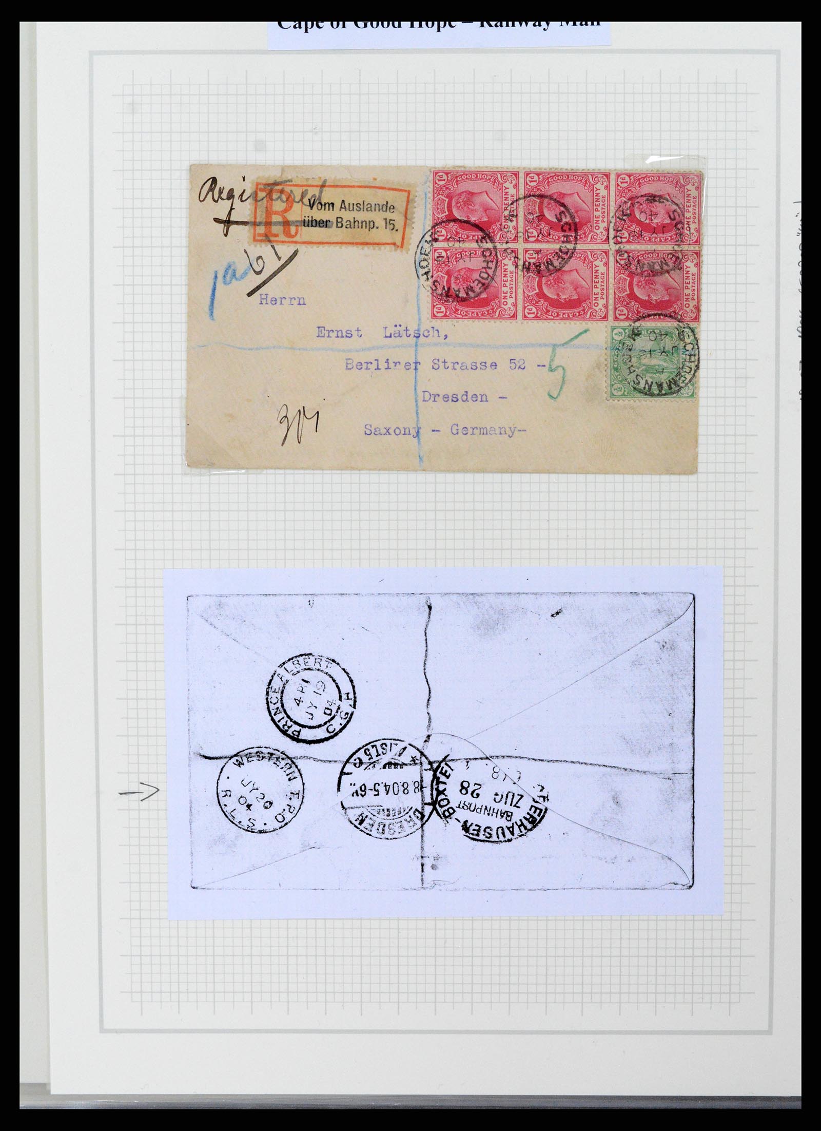 37550 040 - Postzegelverzameling 37550 Kaap de Goede Hoop 1852-1910.