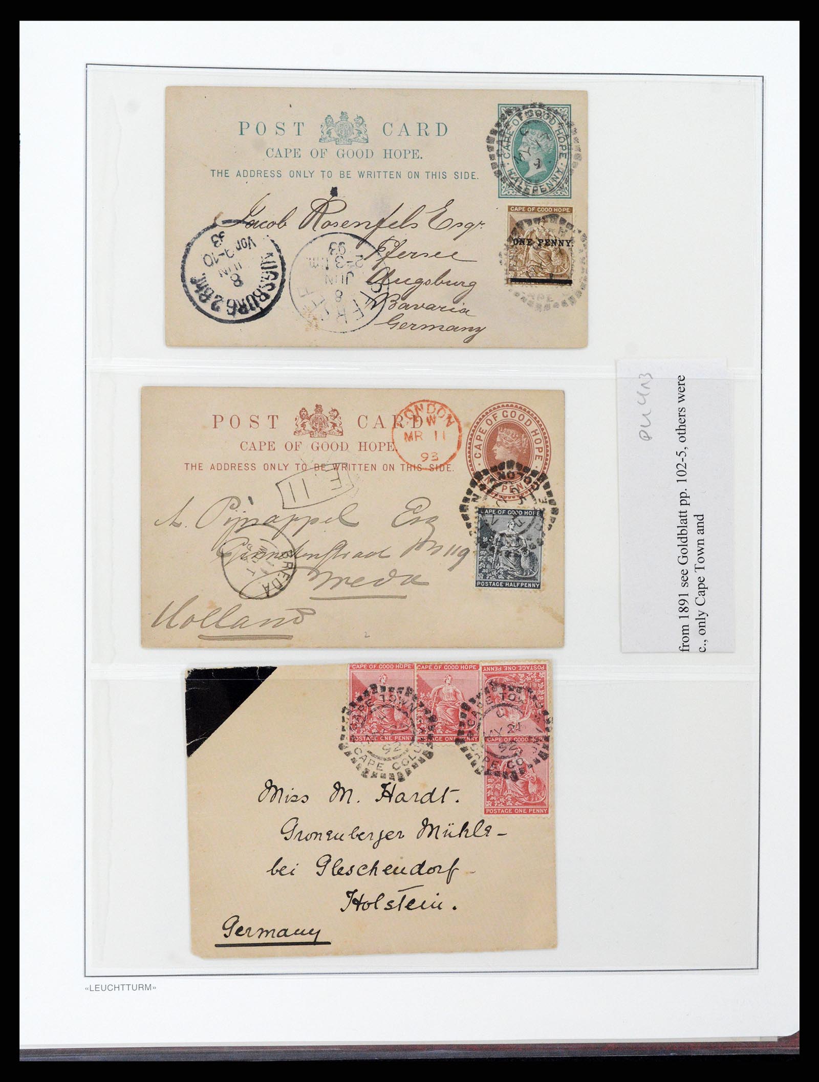 37550 041 - Postzegelverzameling 37550 Kaap de Goede Hoop 1852-1910.