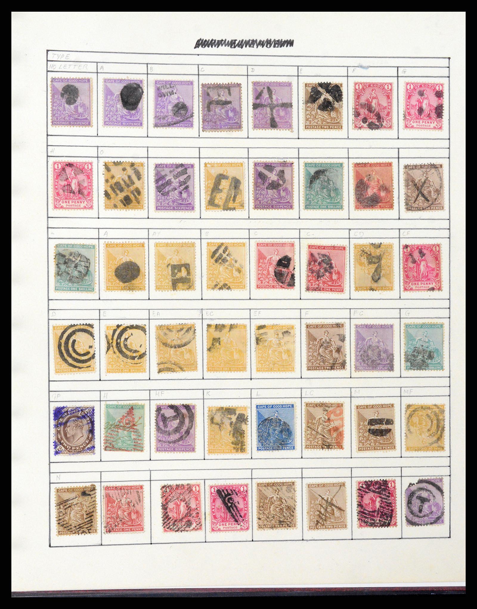 37550 044 - Postzegelverzameling 37550 Kaap de Goede Hoop 1852-1910.