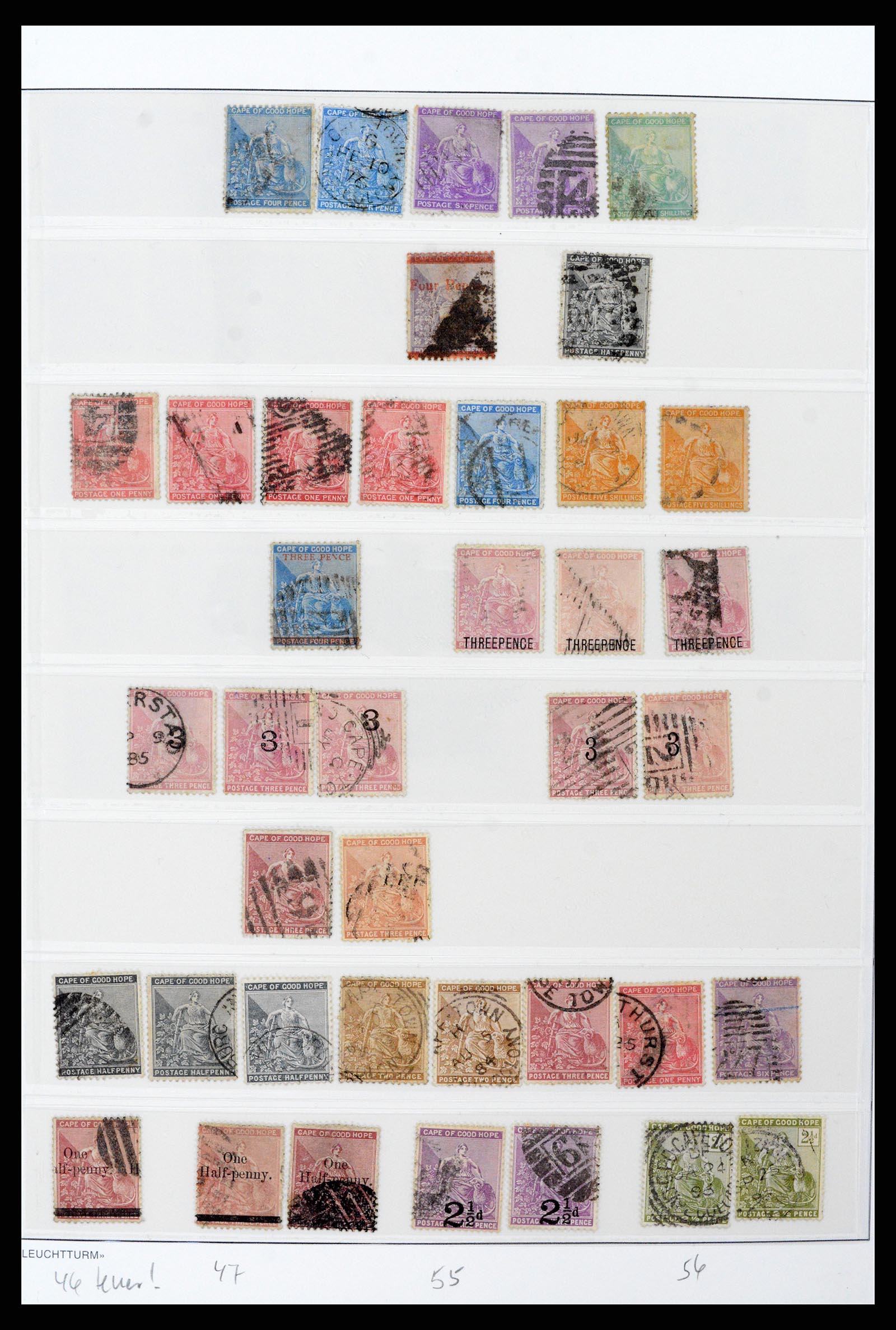 37550 052 - Postzegelverzameling 37550 Kaap de Goede Hoop 1852-1910.