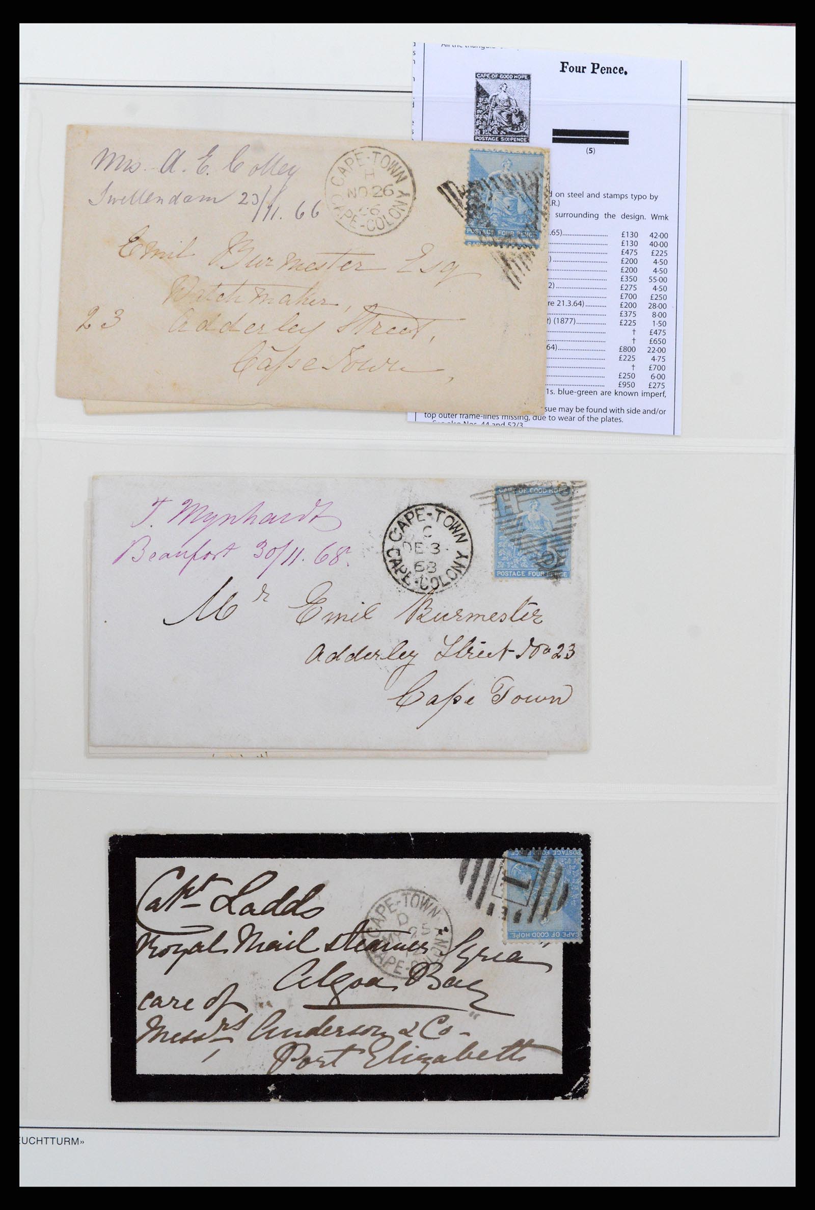 37550 054 - Postzegelverzameling 37550 Kaap de Goede Hoop 1852-1910.