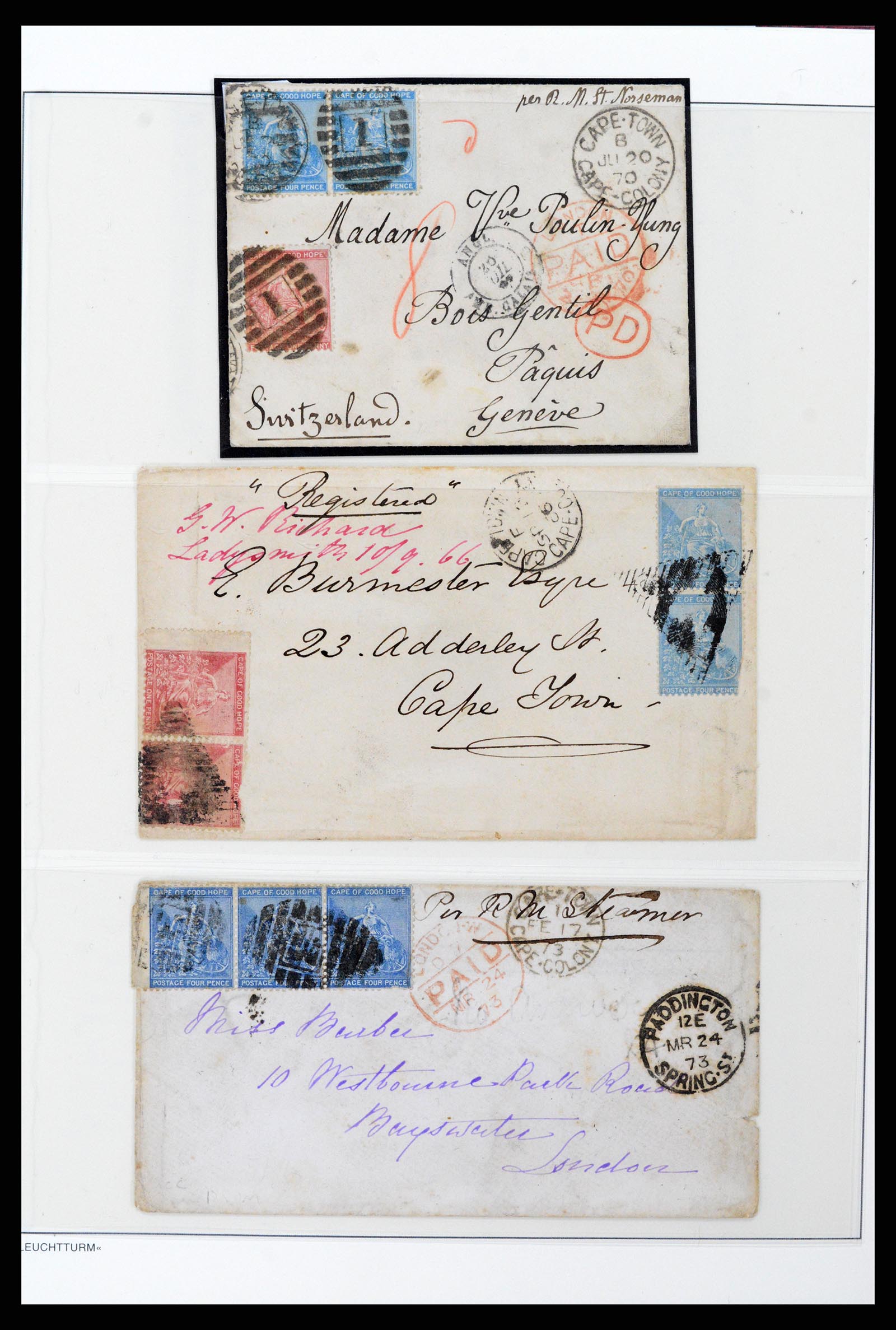 37550 055 - Postzegelverzameling 37550 Kaap de Goede Hoop 1852-1910.