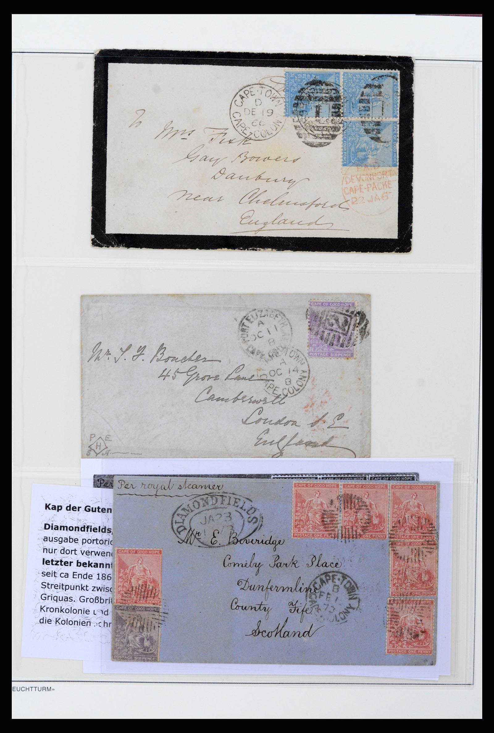 37550 056 - Postzegelverzameling 37550 Kaap de Goede Hoop 1852-1910.