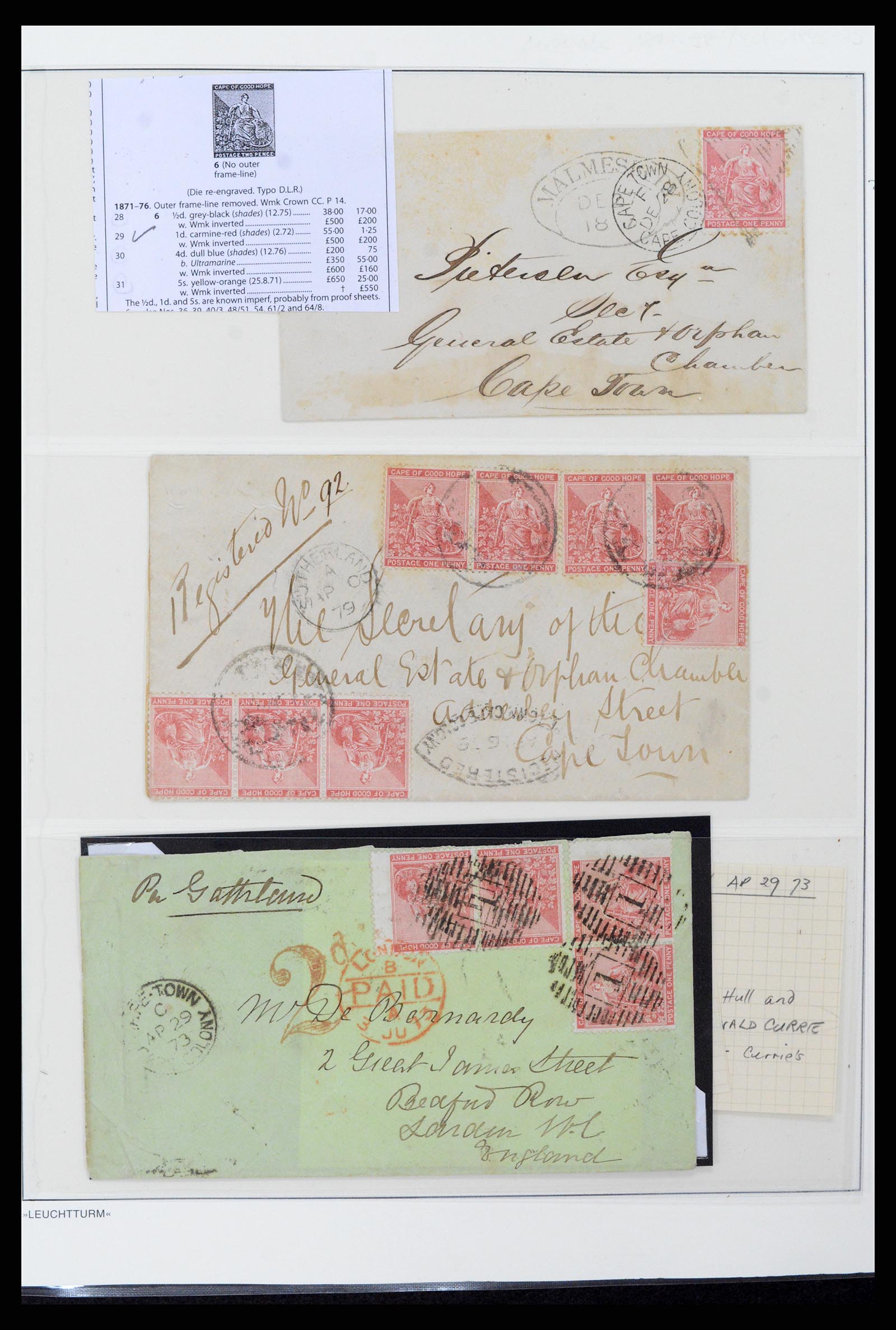 37550 060 - Postzegelverzameling 37550 Kaap de Goede Hoop 1852-1910.