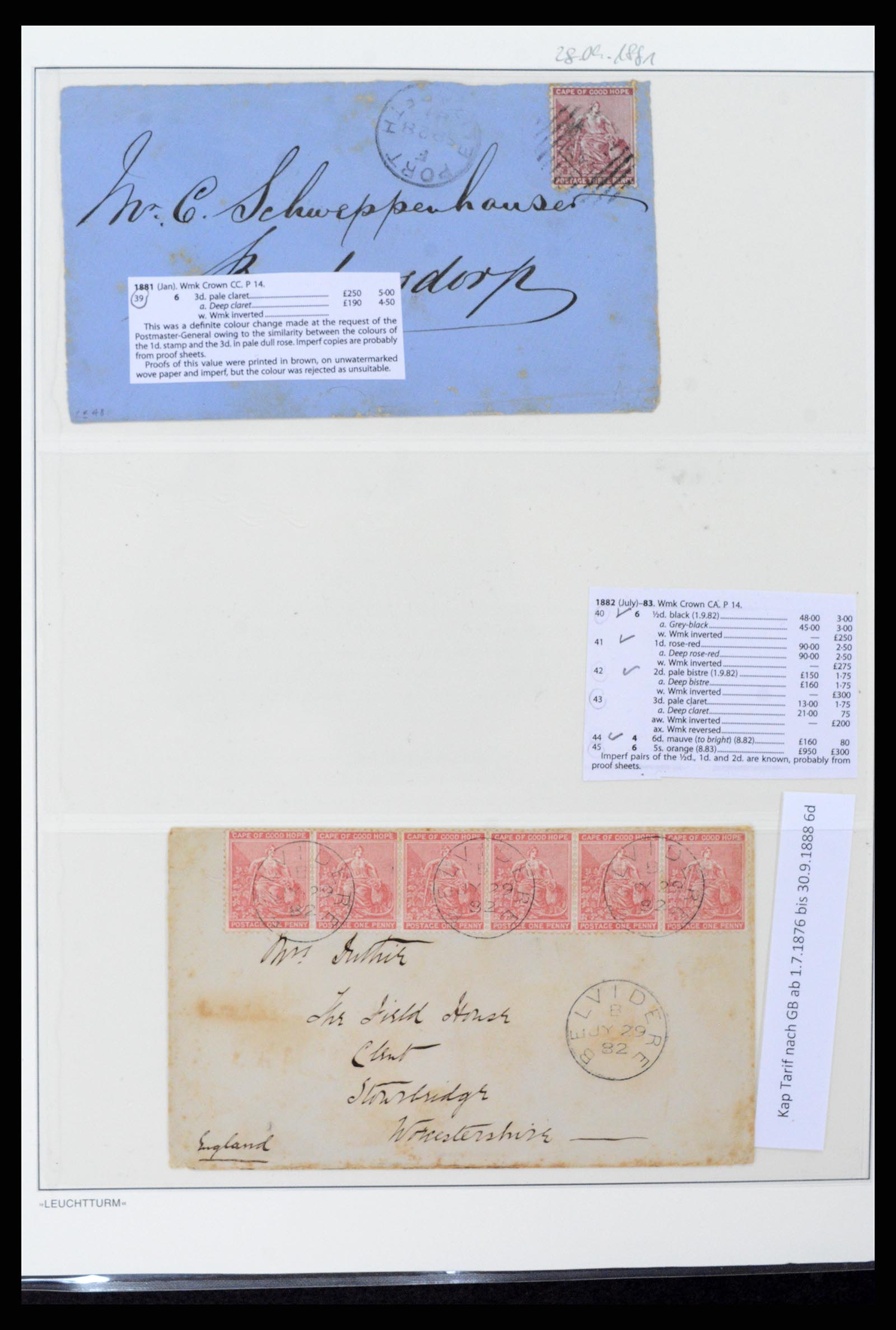 37550 064 - Stamp collection 37550 Cape of Good Hope 1852-1910.