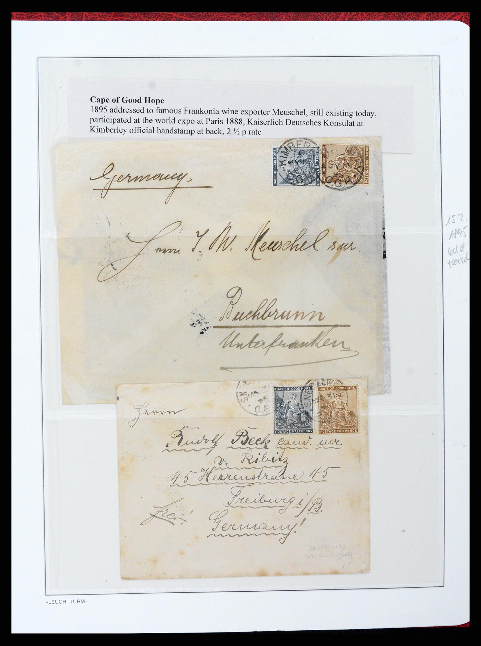 37550 082 - Postzegelverzameling 37550 Kaap de Goede Hoop 1852-1910.