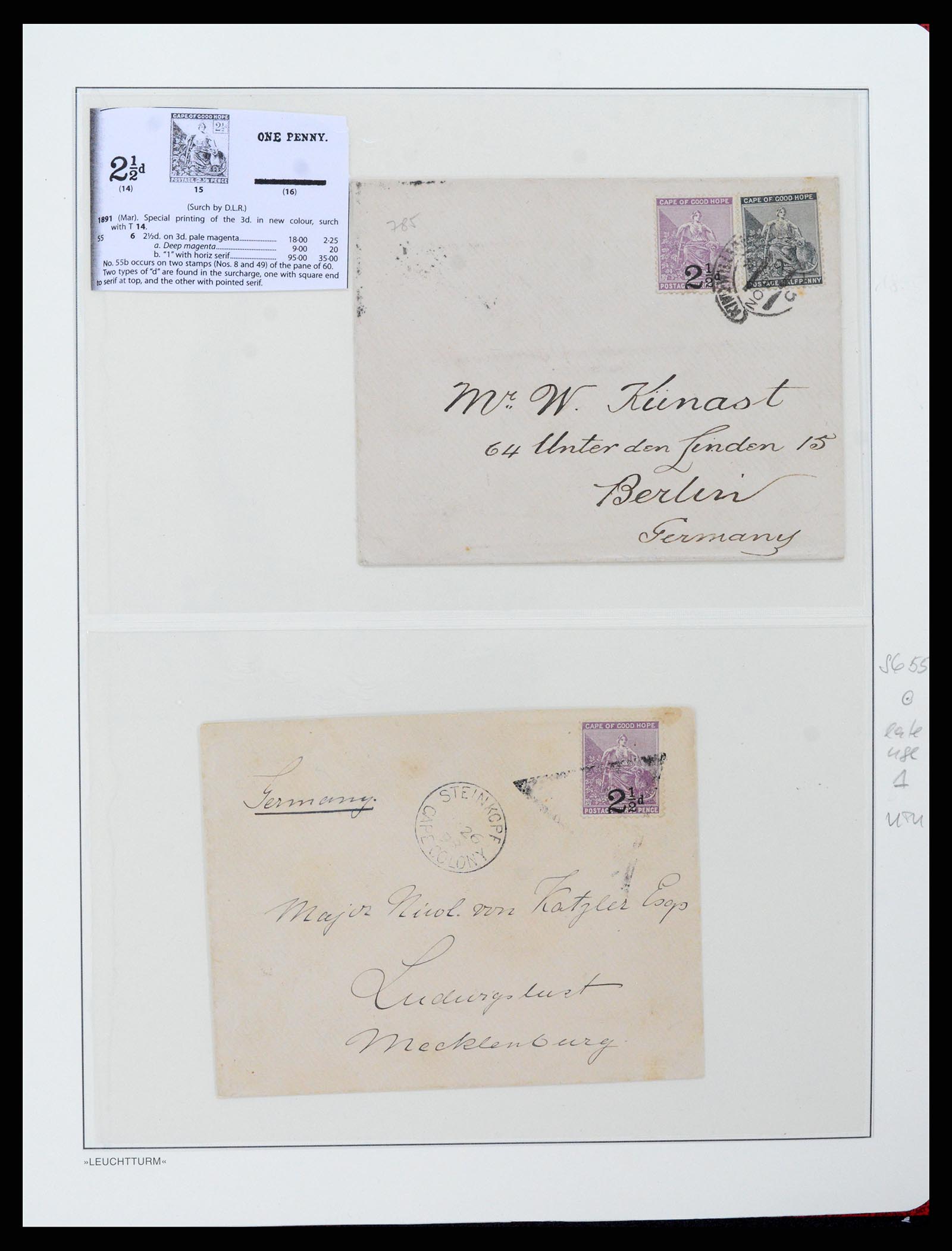 37550 083 - Postzegelverzameling 37550 Kaap de Goede Hoop 1852-1910.