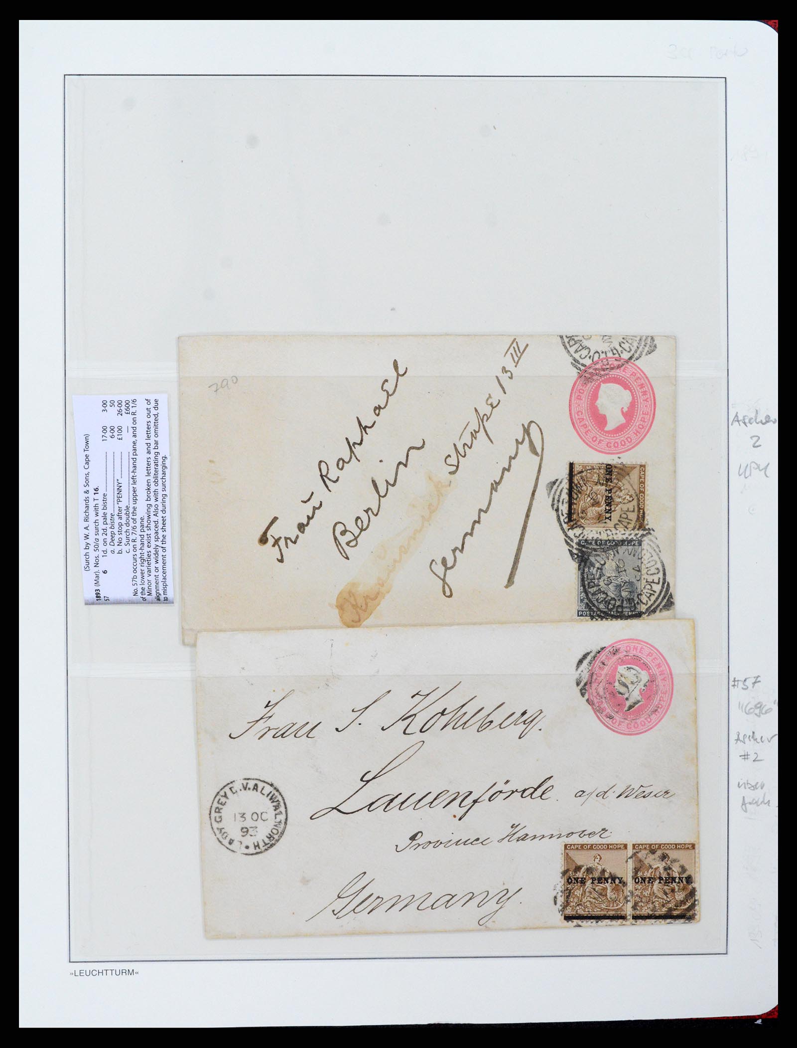 37550 084 - Postzegelverzameling 37550 Kaap de Goede Hoop 1852-1910.