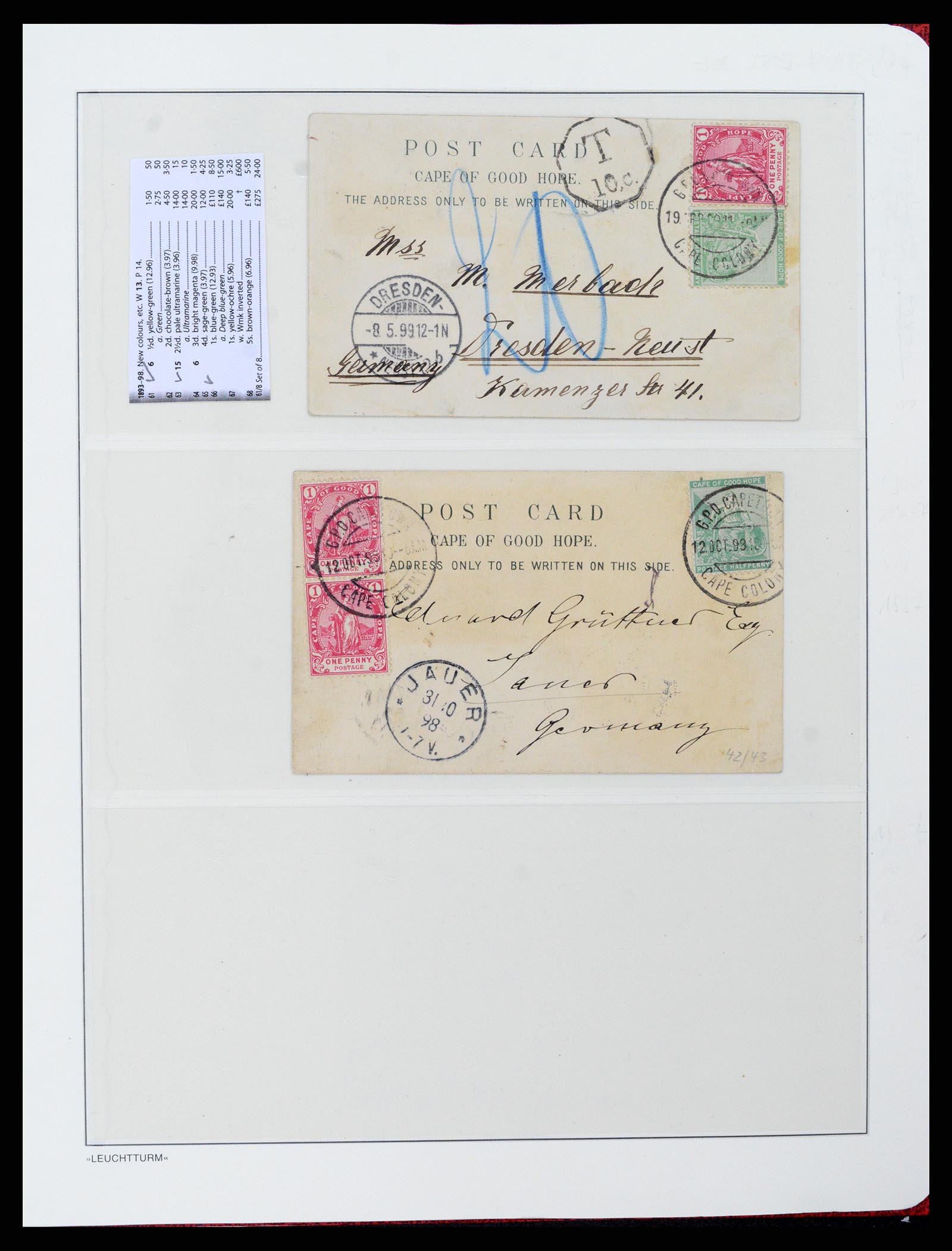 37550 086 - Postzegelverzameling 37550 Kaap de Goede Hoop 1852-1910.