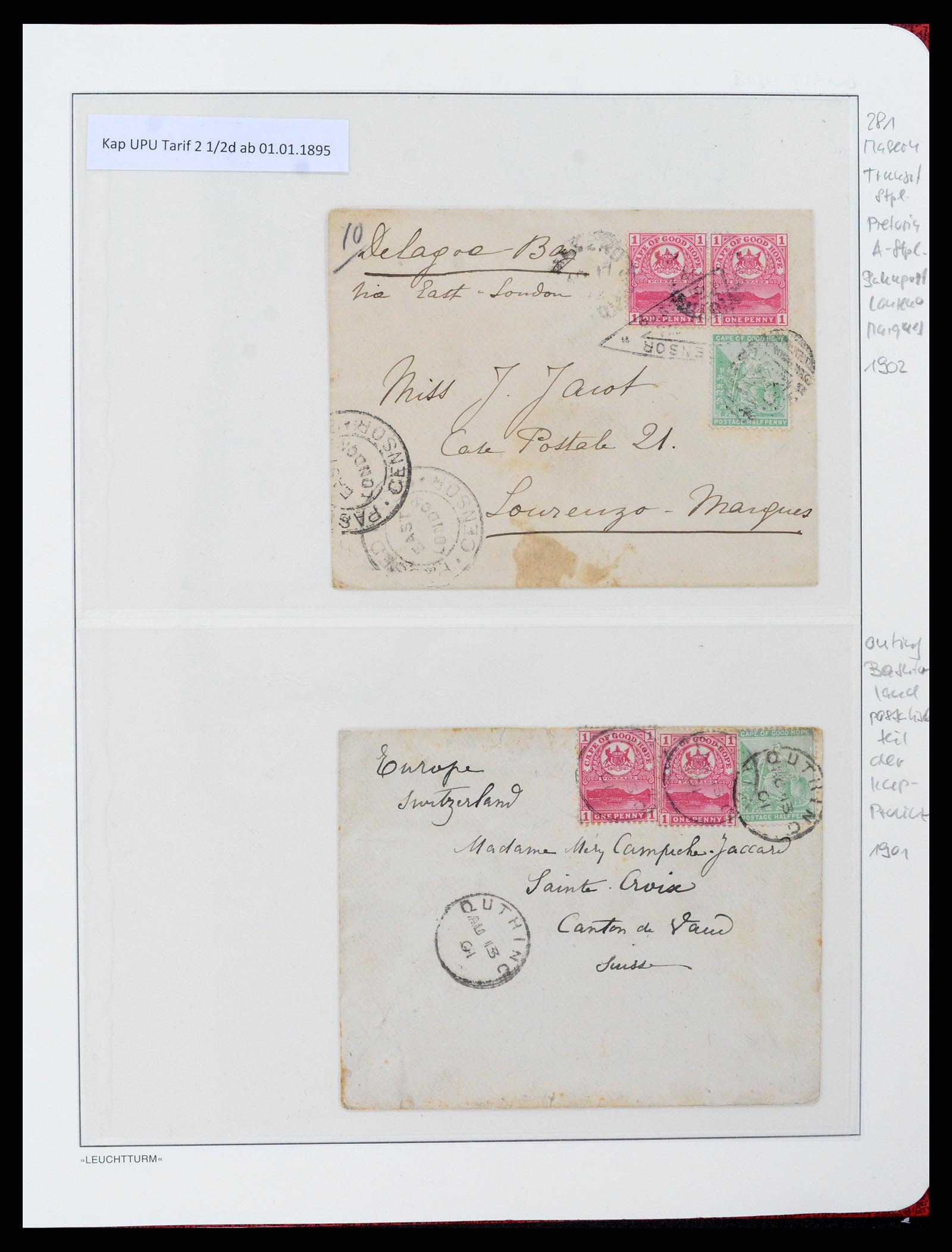 37550 087 - Postzegelverzameling 37550 Kaap de Goede Hoop 1852-1910.