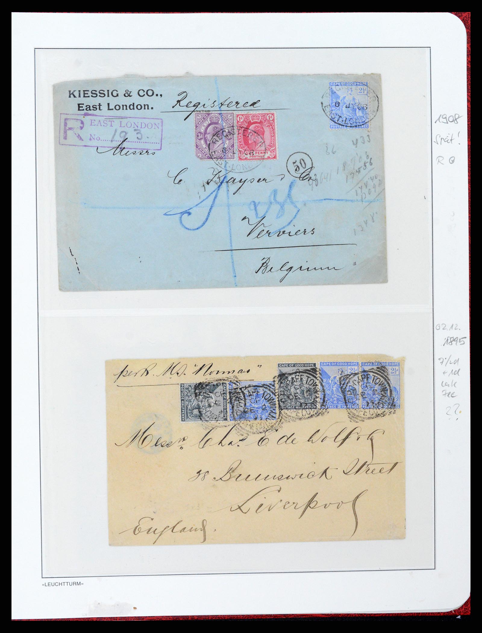 37550 092 - Postzegelverzameling 37550 Kaap de Goede Hoop 1852-1910.