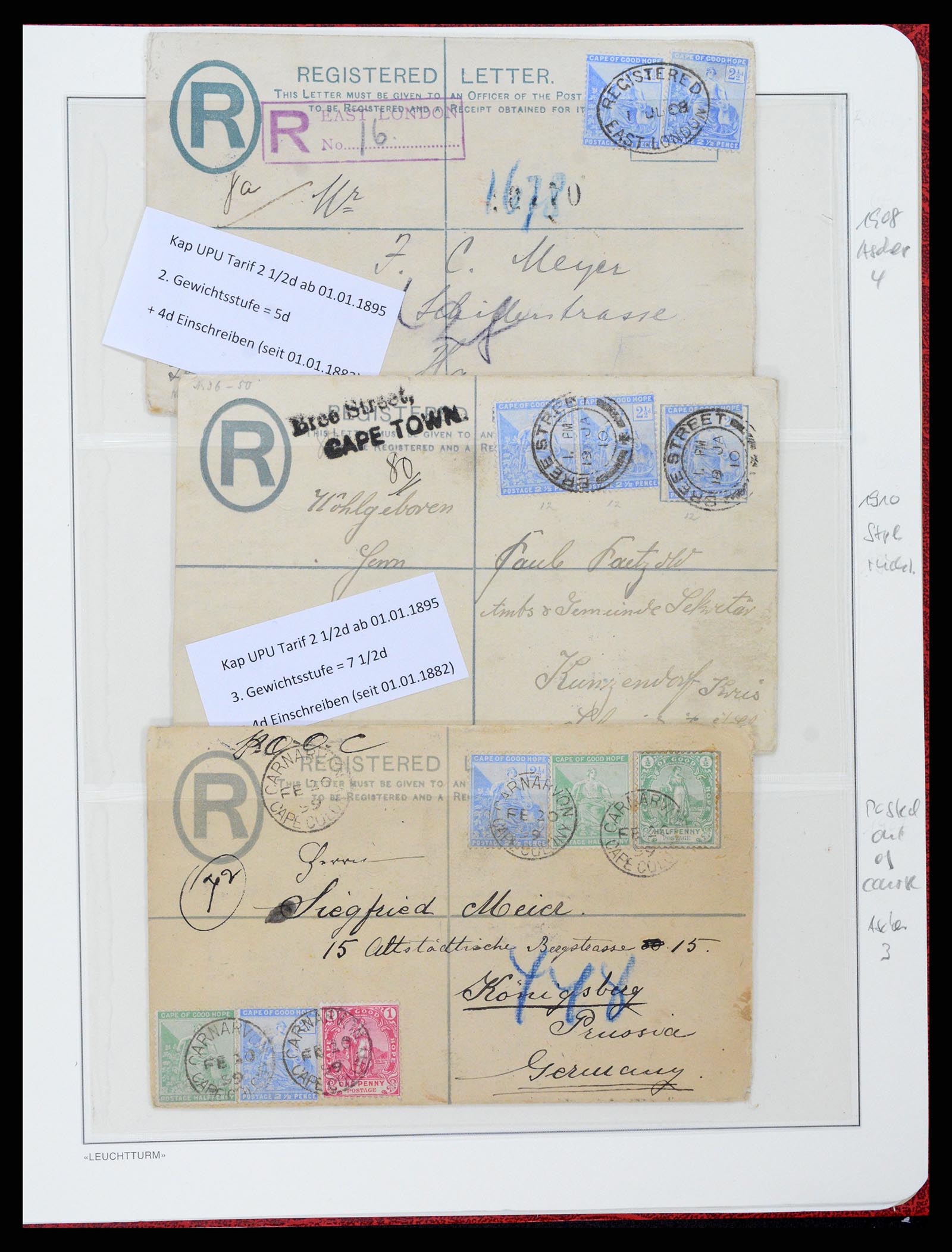37550 093 - Postzegelverzameling 37550 Kaap de Goede Hoop 1852-1910.