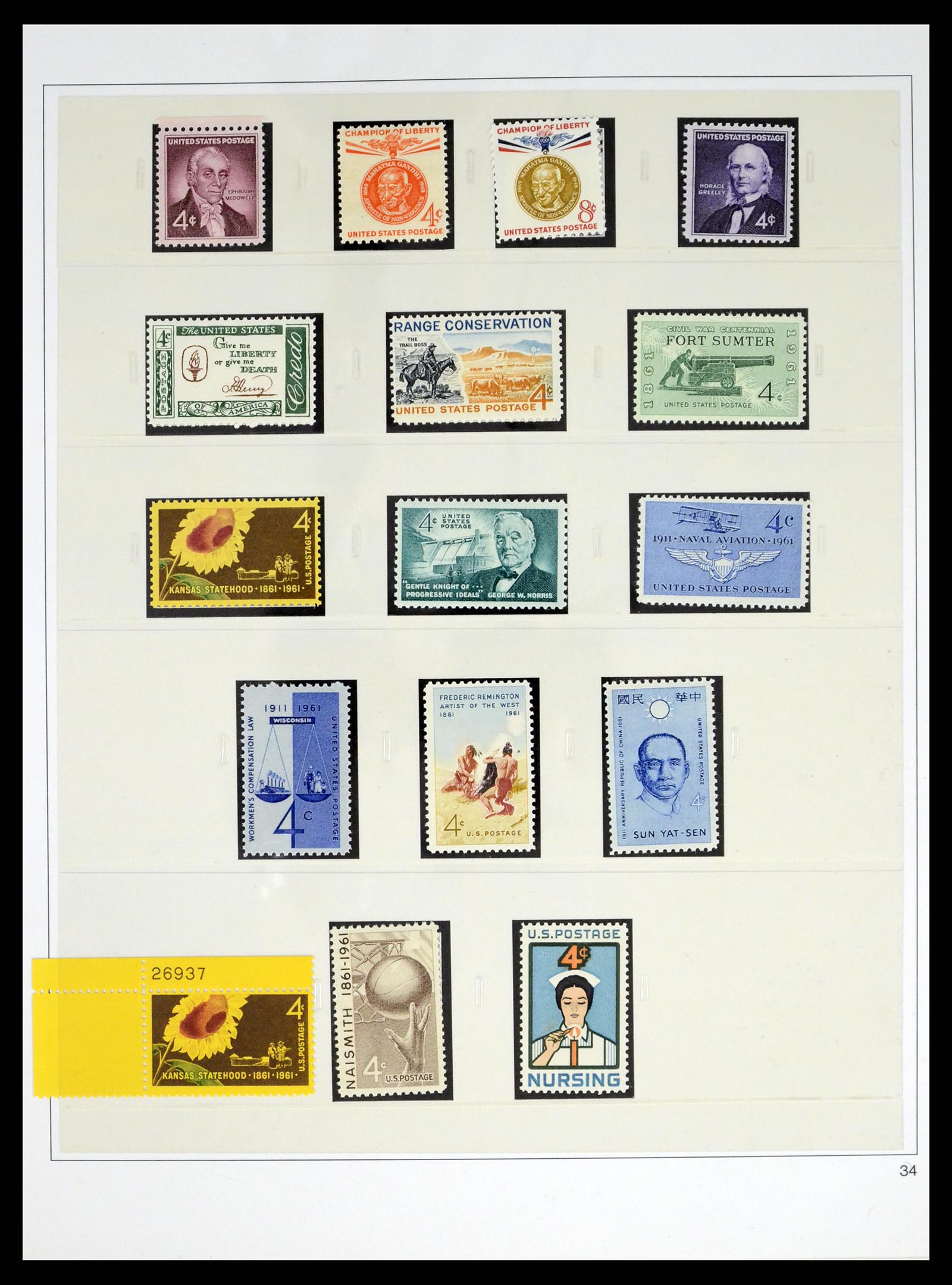 37551 074 - Stamp collection 37551 USA 1851-2001.