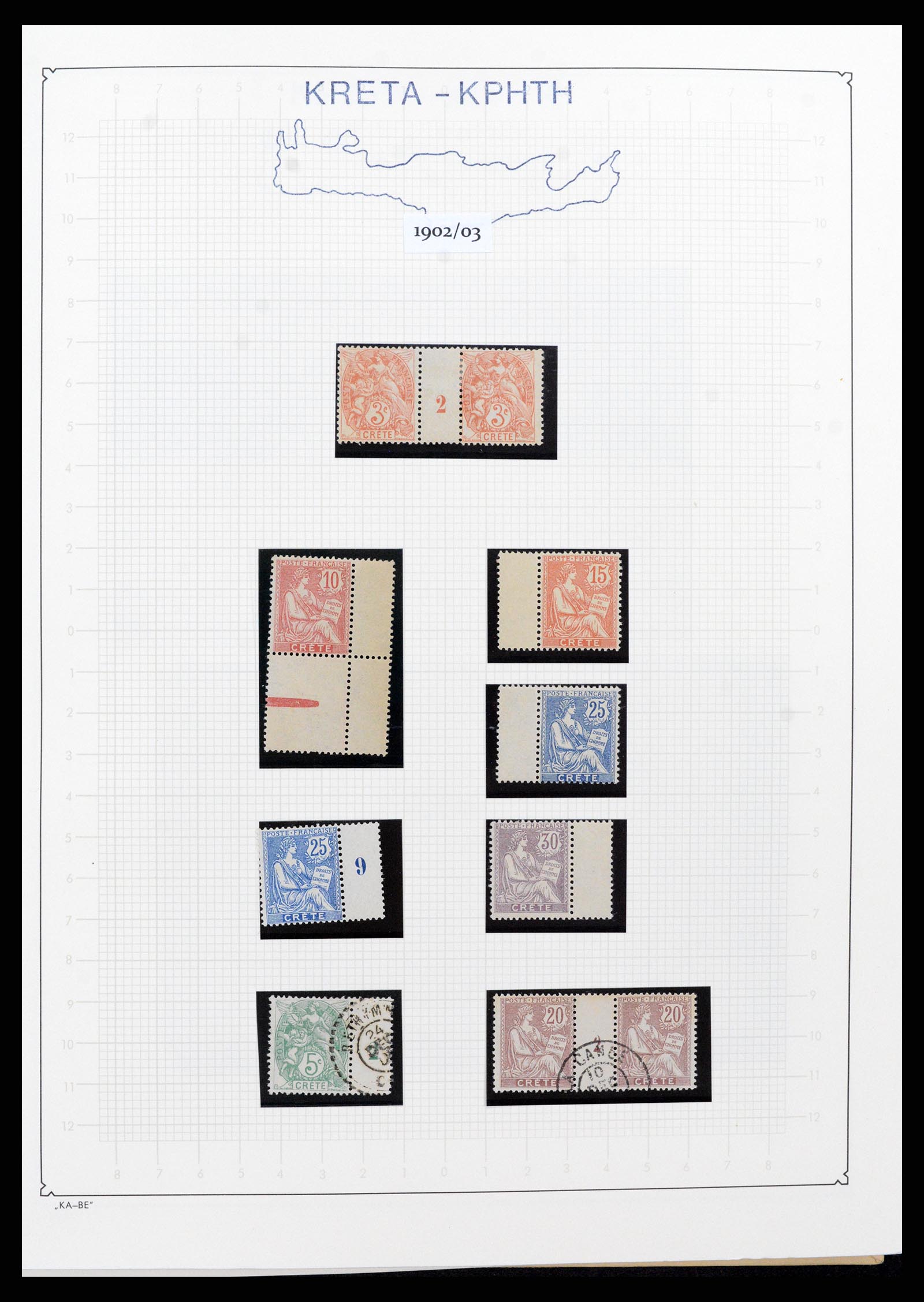 37552 009 - Stamp collection 37552 Crete 1897-1913.