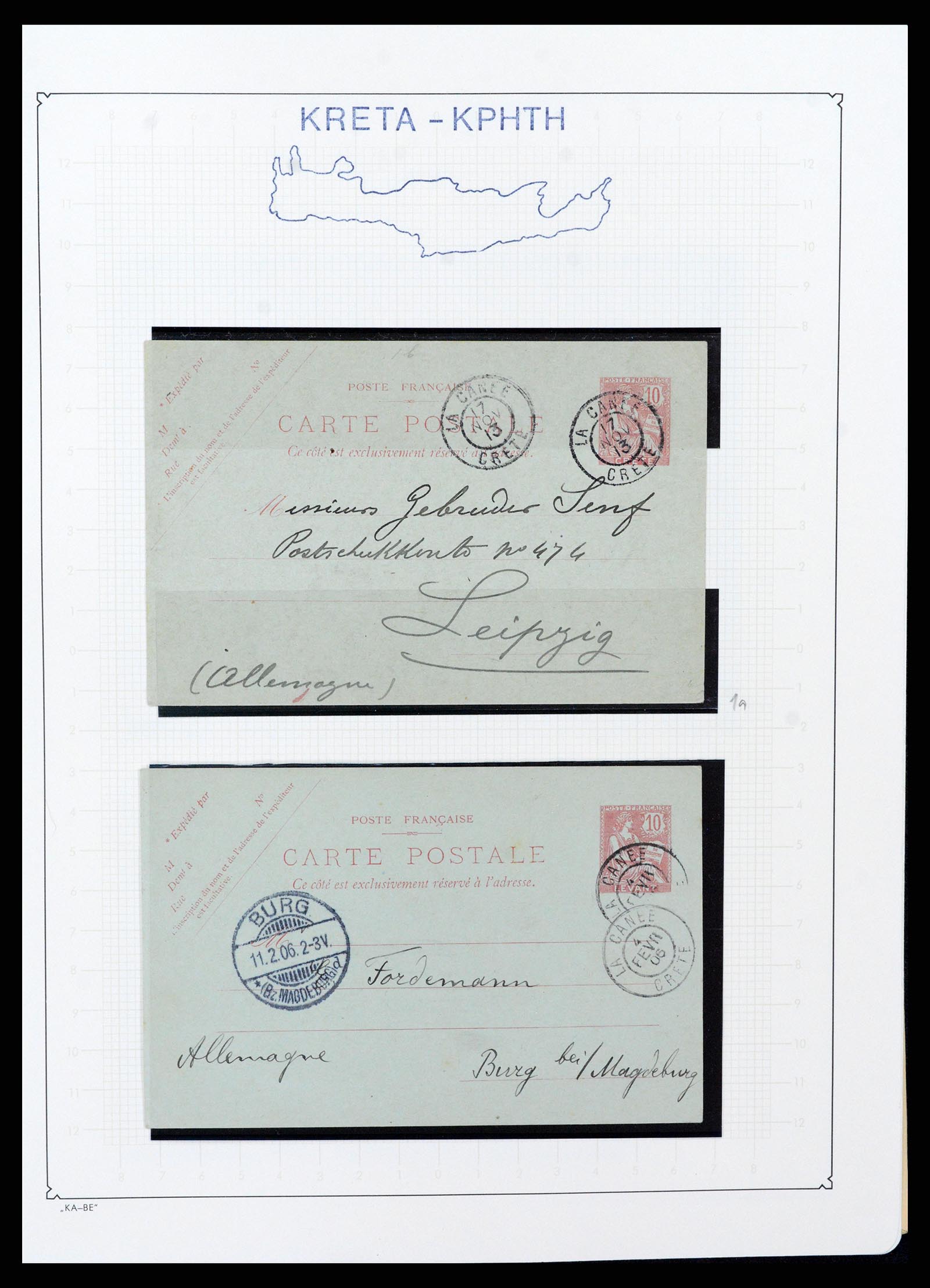 37552 034 - Stamp collection 37552 Crete 1897-1913.