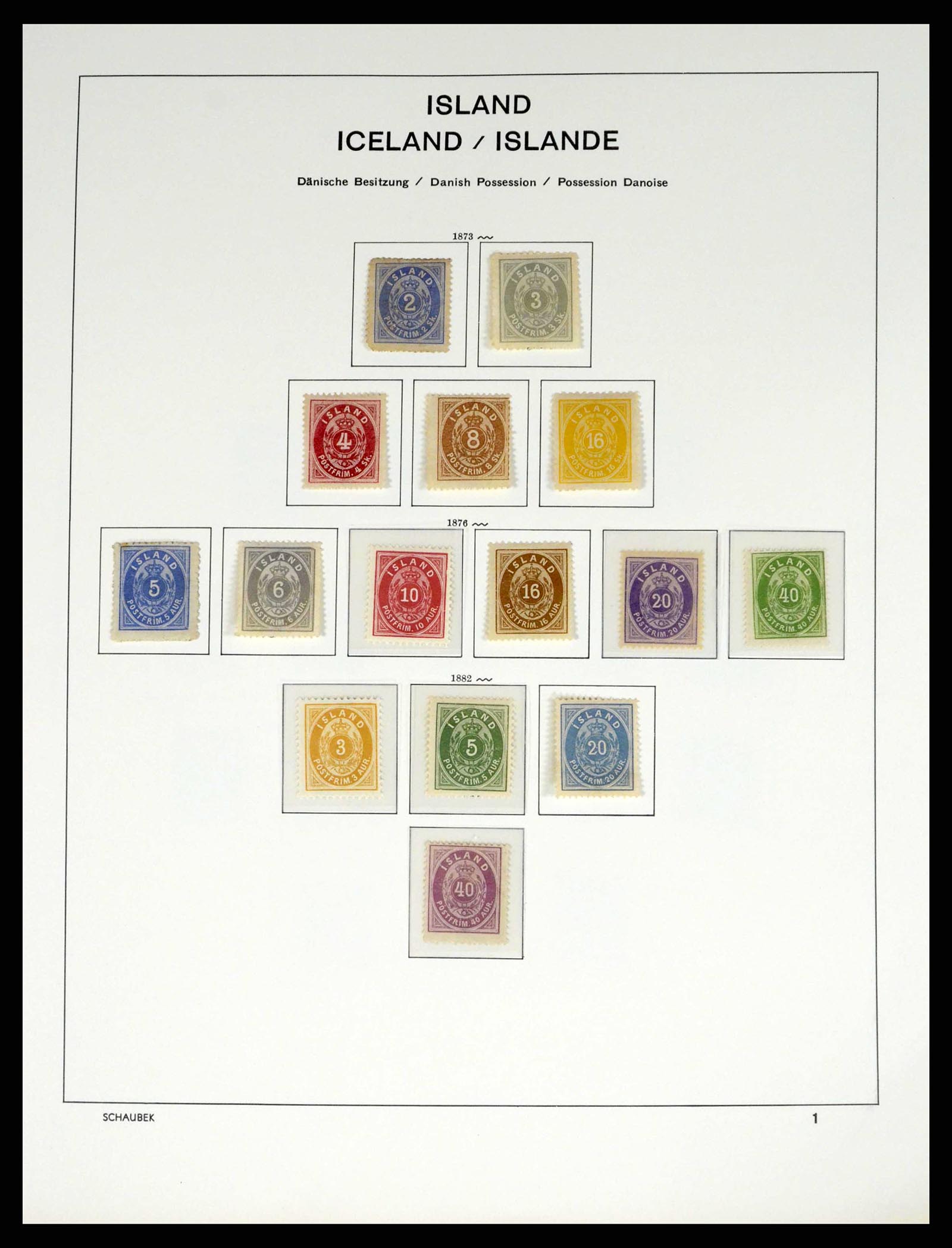 37555 001 - Postzegelverzameling 37555 IJsland 1873-2010.